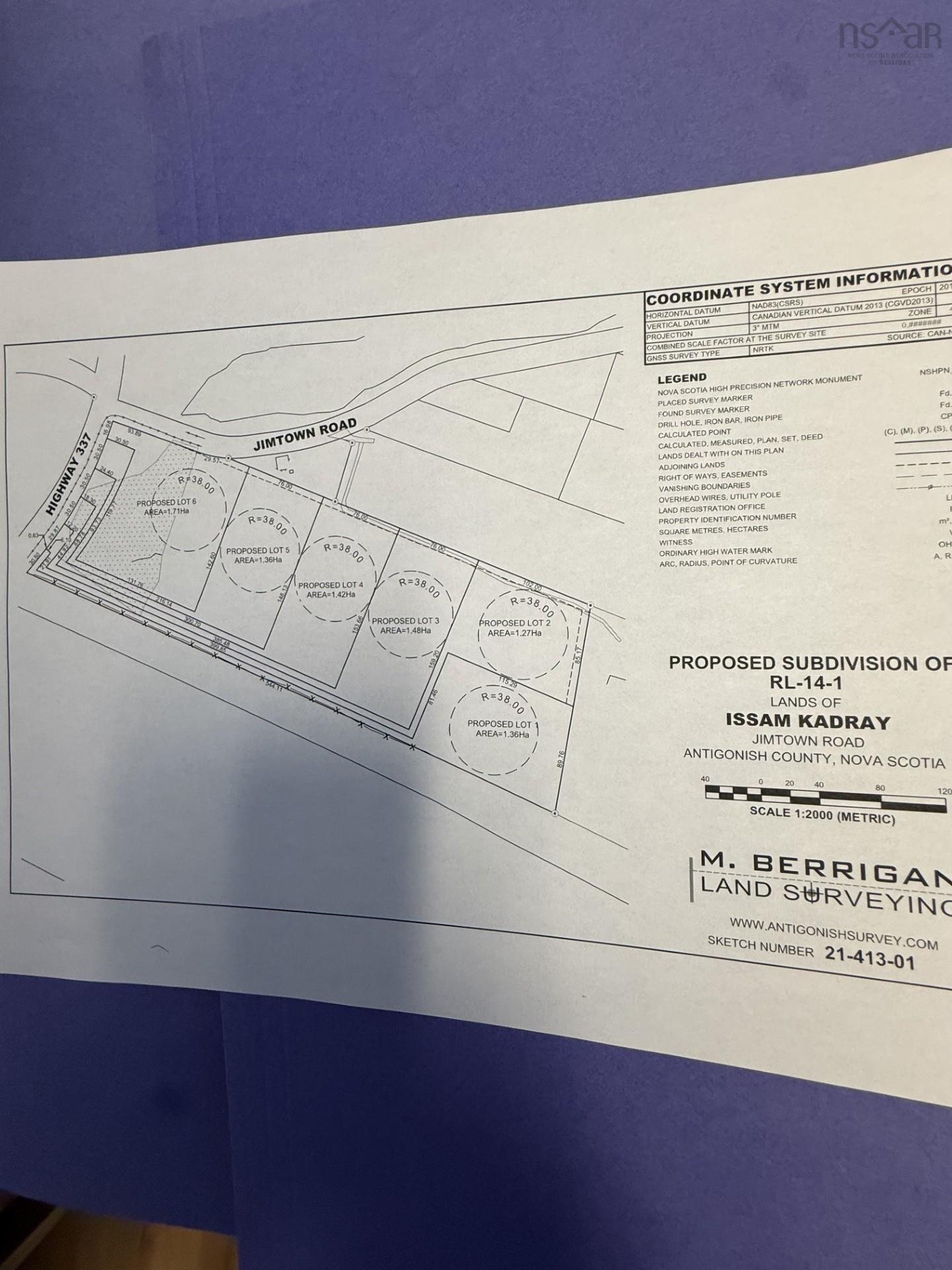 $299,000.00: 21 acres JIMTOWN ROAD, ANTIGONISH HARBOUR, N.S., Antigonish Harbour