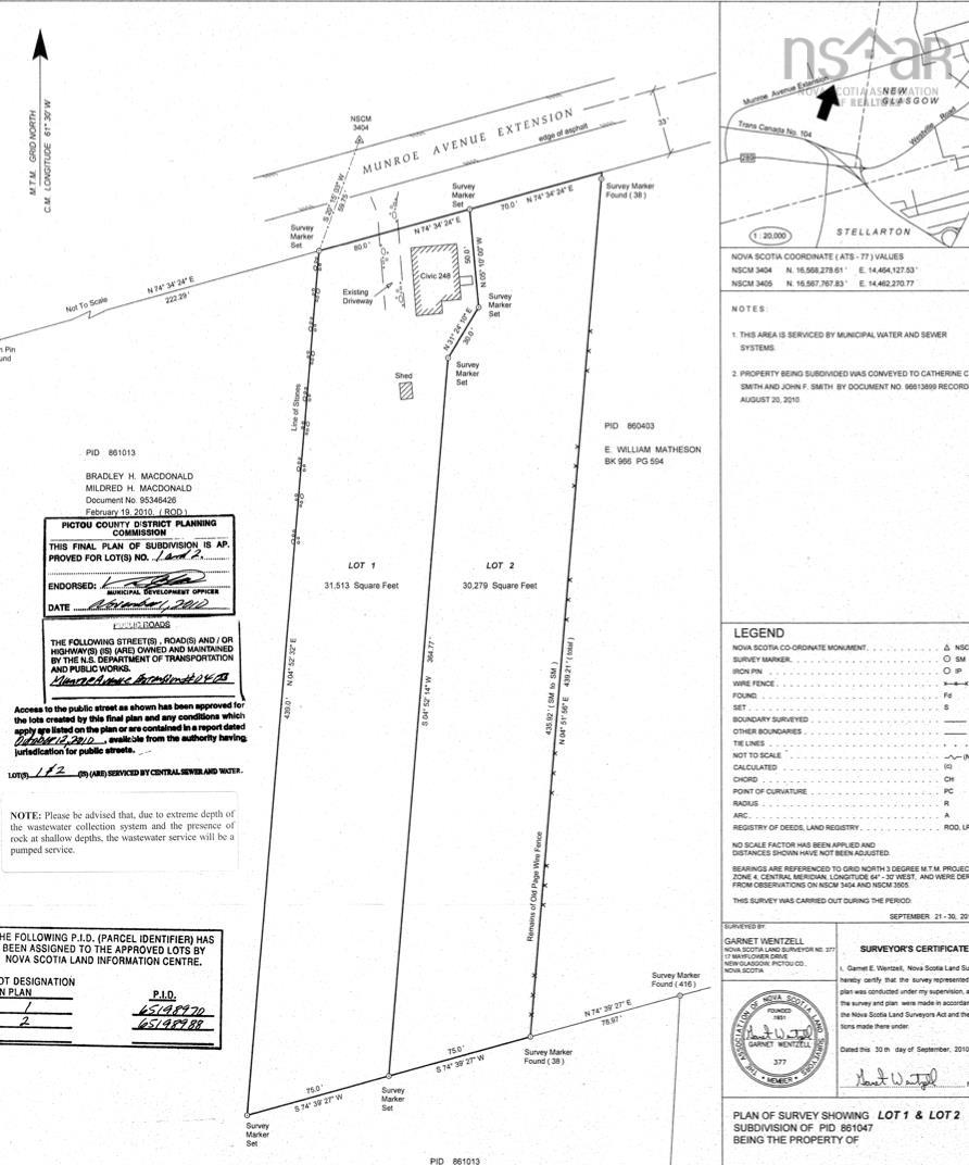$42,500.00: LOT Munroe Avenue, Westville Road