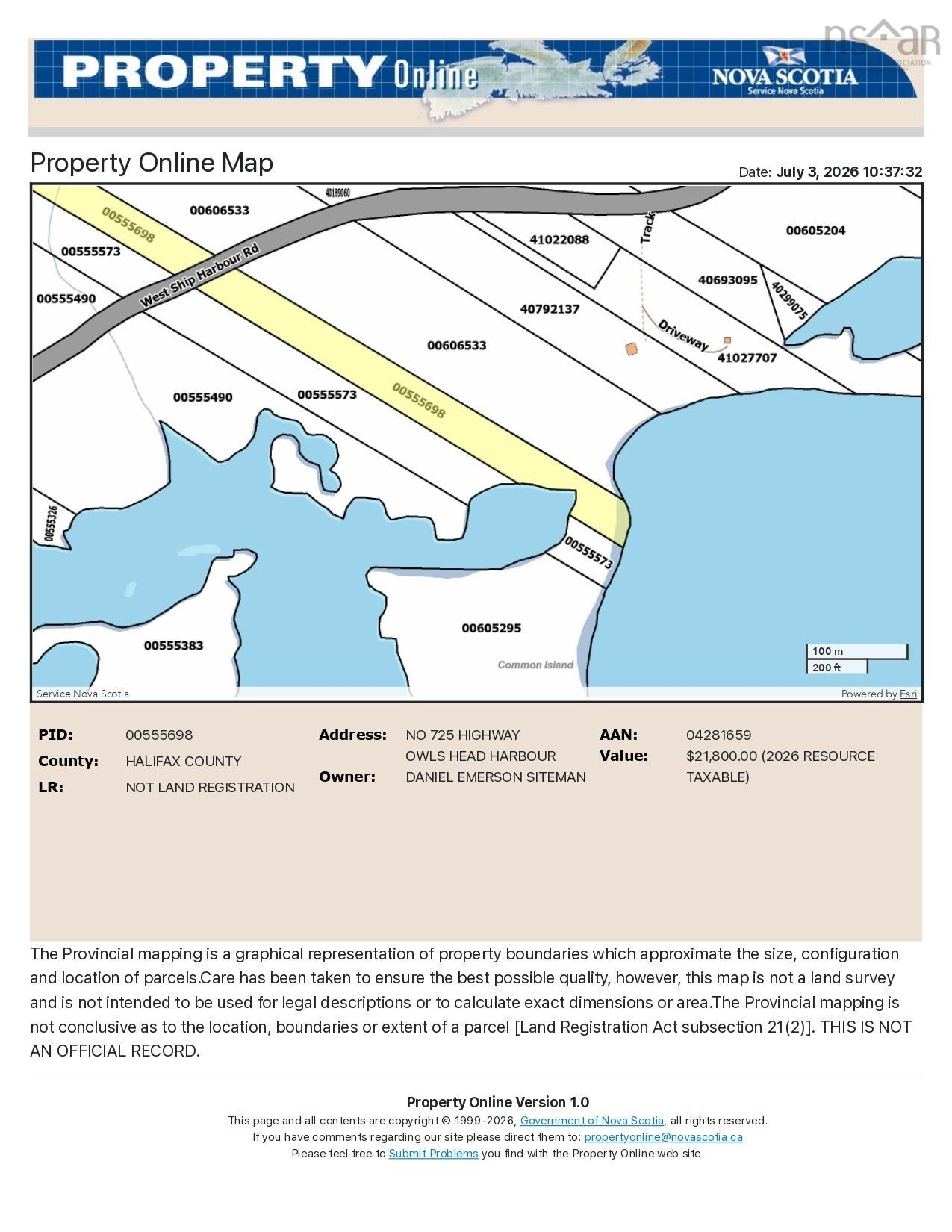 $175,000.00: Lot West Ship Harbour Road, Owls Head
