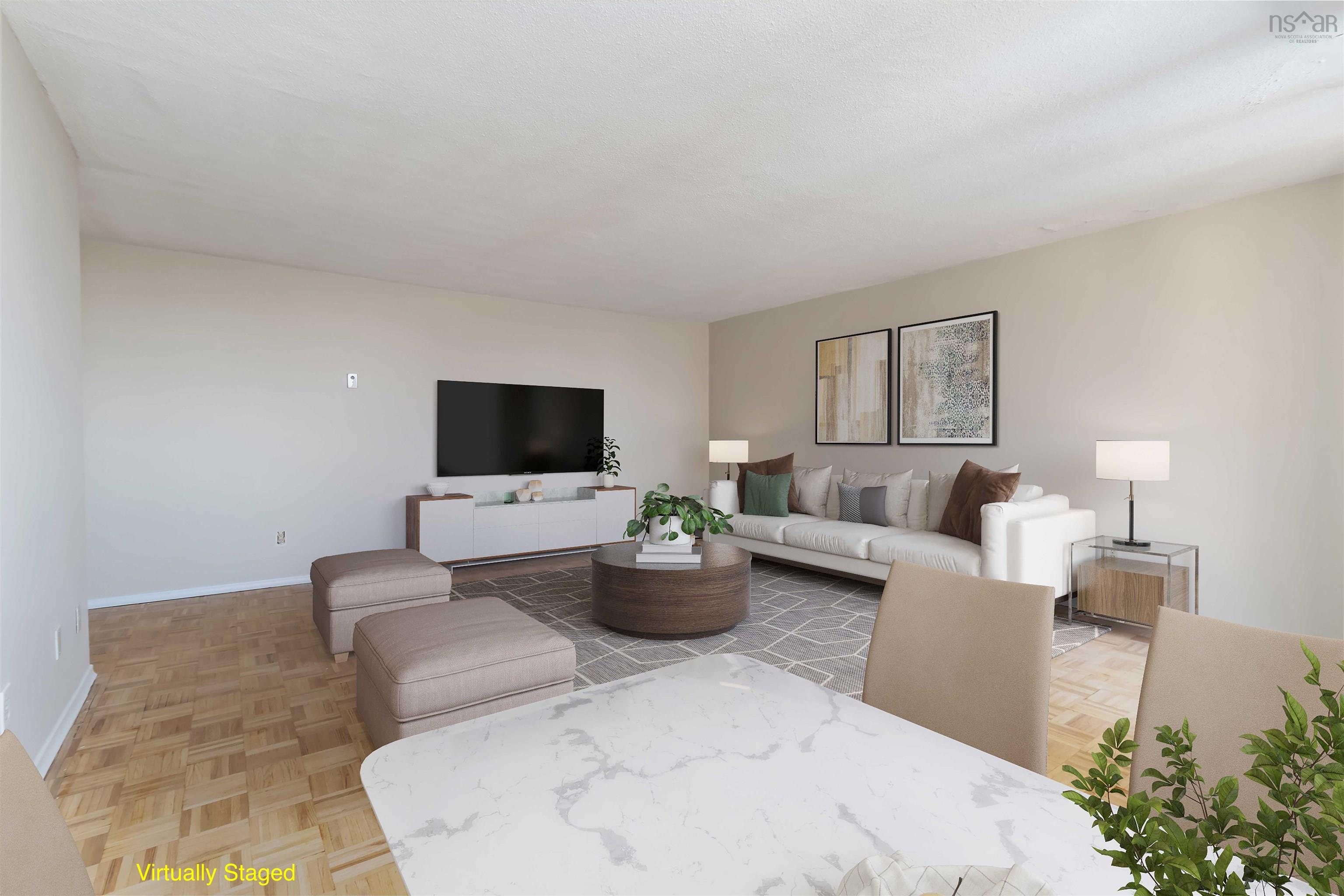 1601 5959 Spring Garden Road, Halifax, NS (MLS® 202620845) — Light-toned walls, parquet wood flooring, and a flat ceiling