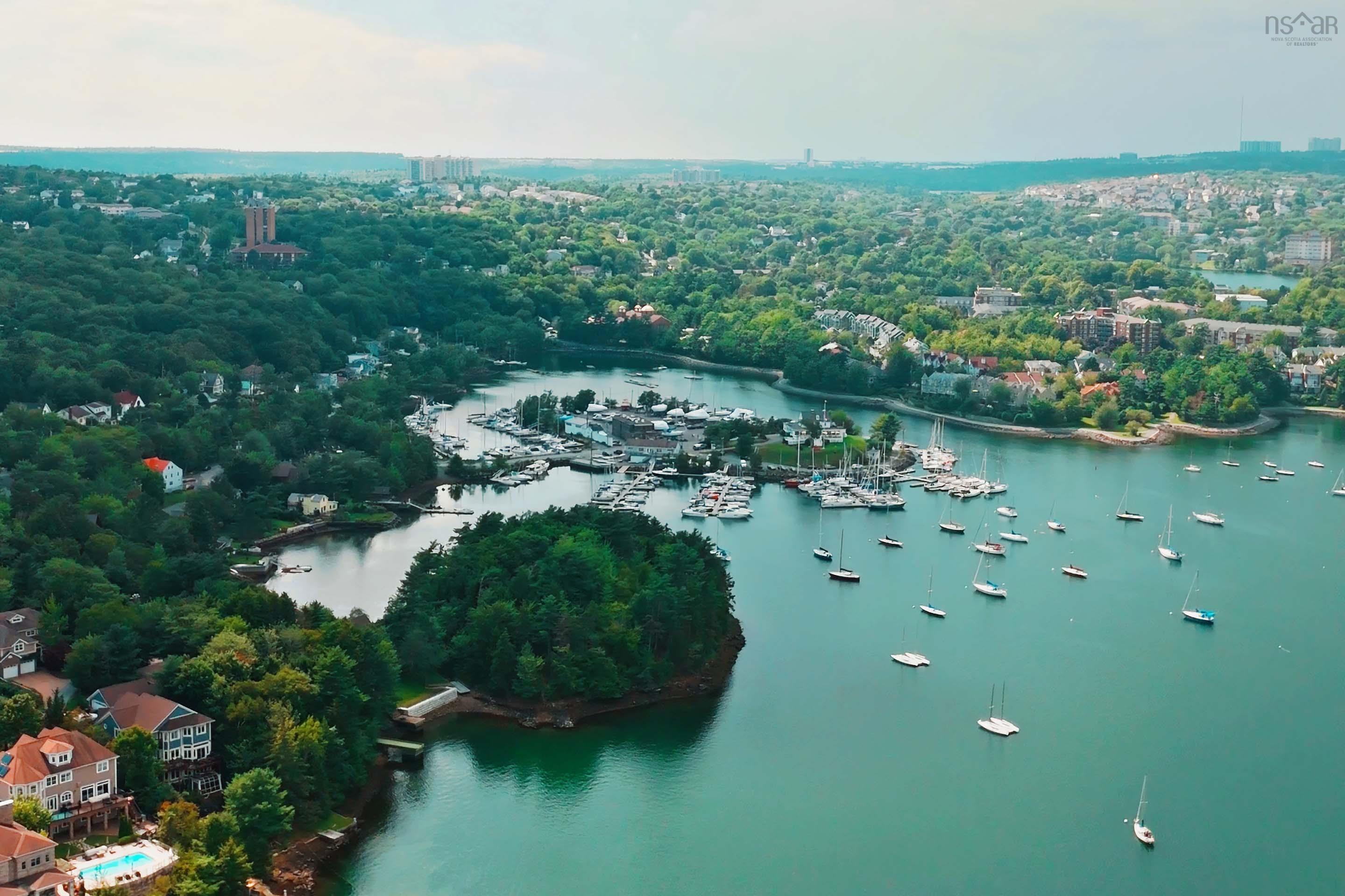 1237 Purcells Cove Road, Halifax, NS (MLS® 202622232) — Waterfront properties with private docks, a private pool, and a marina with numerous boats