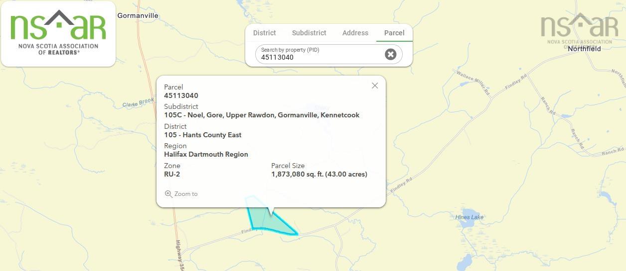 $427,000.00: 43 acres Findley Road, North Noel Road