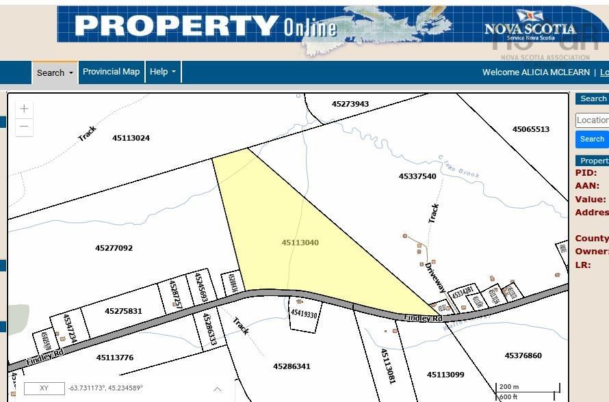 $427,000.00: 43 acres Findley Road, North Noel Road