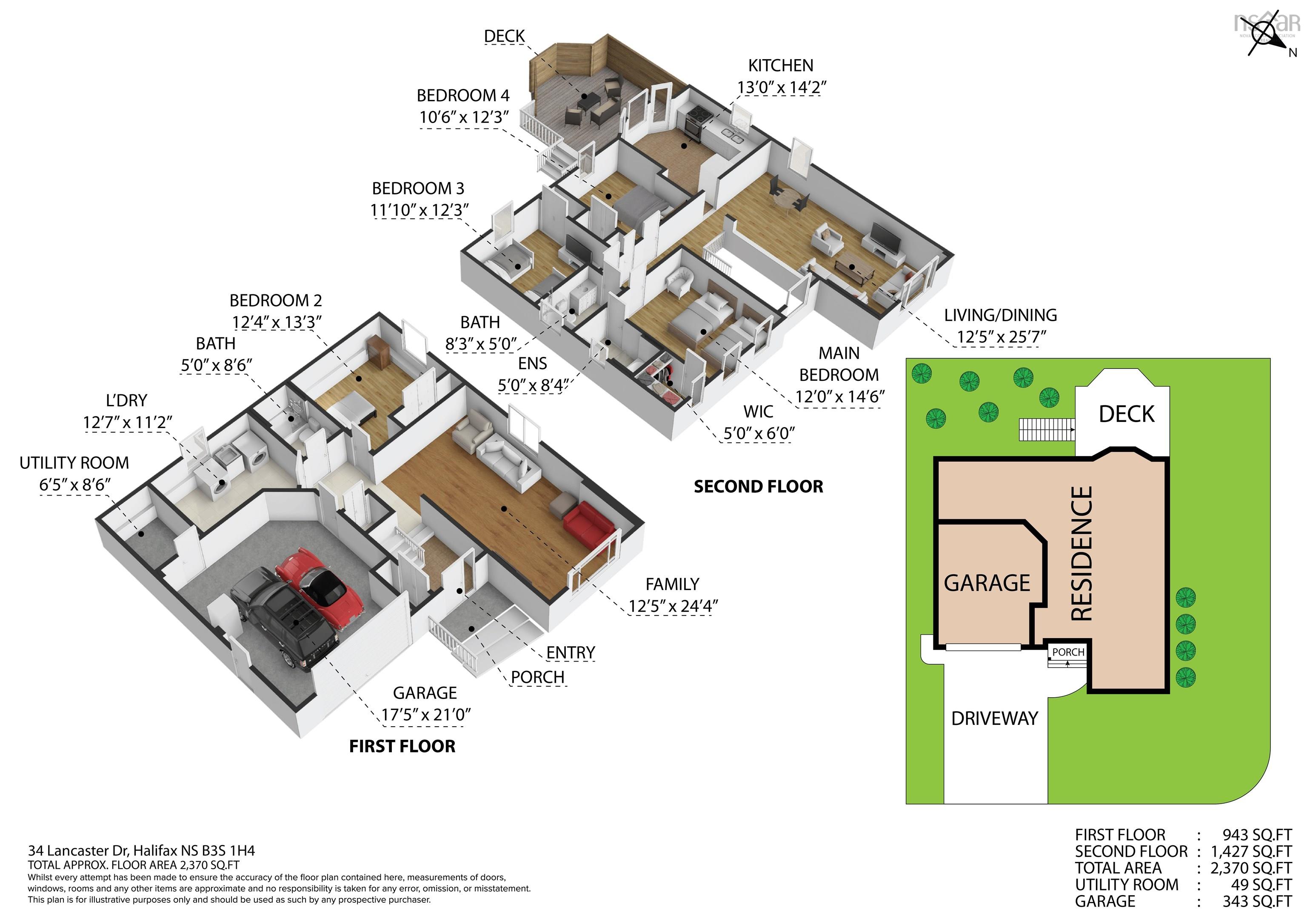 34 Lancaster Drive, Clayton Park, NS (MLS® 202626151) — Floor plan