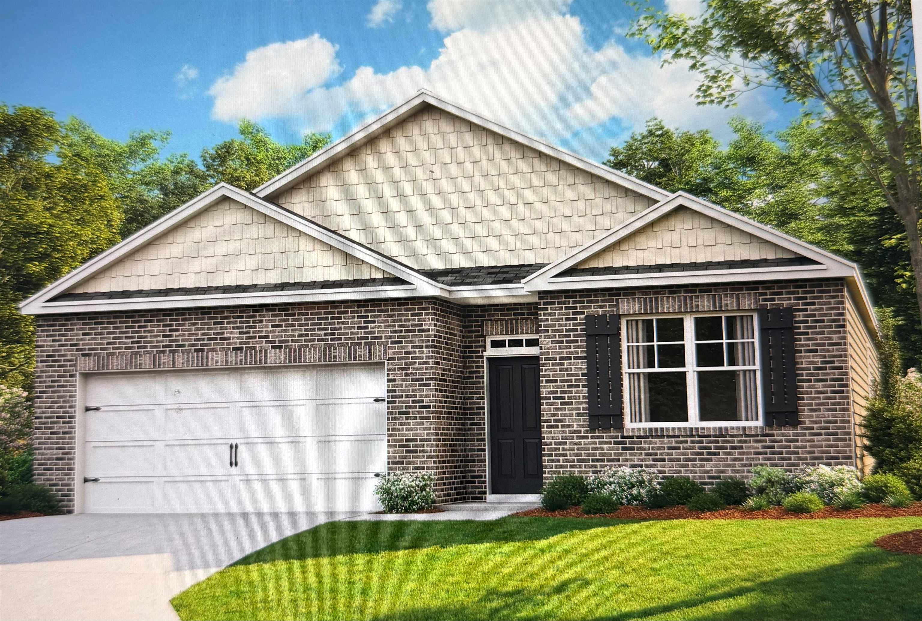 Builder incentives and special below market interest rate thru DHI Mortgage!! This popular Cali plan has a 3 car garage and sits nicely on almost a 1/2 acre lot. The gorgeous floorplan offers open-concept living comfortable for the whole family. The kitchen, with large island and granite countertops overlooks the living and dining room, which opens up to the covered patio off the rear. For privacy, the primary bedroom is located at the back of the house with double-windows that allow for natural light to open up the space. The luxurious bathroom includes double vanity sinks and a large walk-in closet. At the front of the home, two bedrooms sit right off the entry hall and share a bathroom in between, plus the roomy 4th bedroom is located off the back hall. Move in package includes blinds and refrigerator, plus all homes also feature our Smart Home Technology Package. Pictures, photographs, colors, features, and sizes are for illustration purposes only and will vary-15 min to Blue Oval