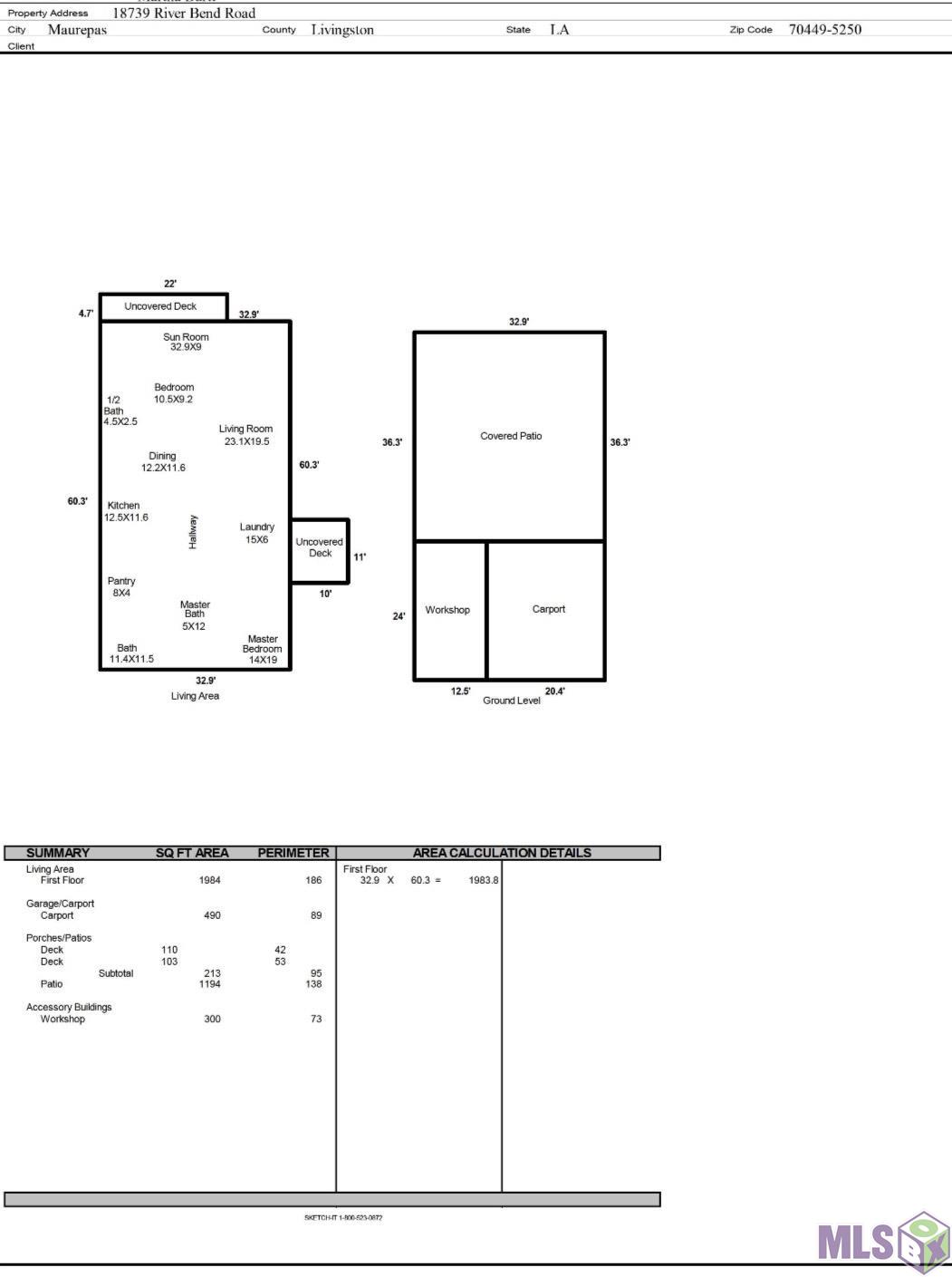 18739 RIVER BEND RD, Maurepas, LA 70449