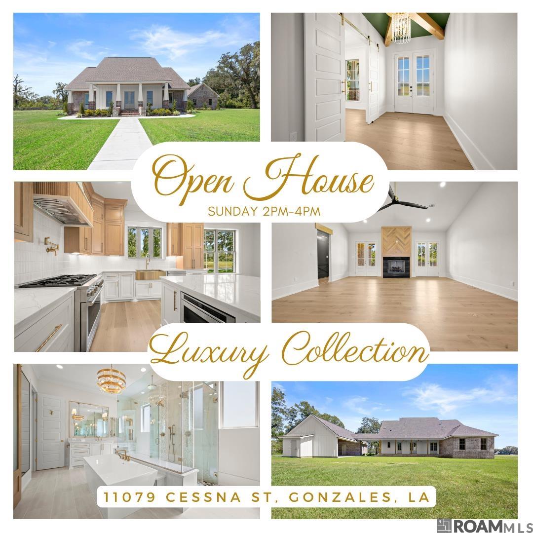 **OPEN HOUSE THIS SUNDAY 2 PM - 4 PM** This exceptional custom-built home by TC Construction offers refined luxury on 1.36 beautifully landscaped acres in a private, gated community. Framed by stately live oaks and lush green sod, the exterior sets a tranquil tone for what awaits inside. Step through the front door into a stunning interior crafted with timeless detail by The Old Mill. White oak flooring, custom ceiling-height cabinetry, and architectural millwork elevate every space. The welcoming foyer leads into a soaring living room with a 15-foot vaulted ceiling, honed marble fireplace, and a show-stopping white oak herringbone feature that rises to the ceiling. Flanking French doors flood the space with natural light and open to an expansive patio. The open-concept kitchen is a chef’s dream—featuring quartzite countertops, a 6-burner gas range with pot filler, custom vent hood, and white oak cabinetry. A large island with built-in microwave and designer lighting anchors the space, while the breakfast area offers a cozy spot for casual meals. A walk-in pantry with custom shelving and sliding white oak doors, plus an ice maker, complete the kitchen’s impressive functionality. The primary suite is a private retreat with spa-like amenities: a luxurious soaking tub, oversized walk-in shower with dual shower heads, heated mirrors, custom lighting, and a separate water closet with heated toilet. The walk-in closet is designed for both beauty and function, with built-in storage, shelves, and lighted display cubbies. Two additional bedrooms are connected by a Jack-and-Jill bath, while a fourth bedroom offers flexibility as a guest room or home office. Outdoors, the spacious back patio features custom wood plank ceilings and overlooks a large yard—perfect for entertaining or unwinding in peace. This thoughtfully designed home combines elegance, comfort, and craftsmanship in every square foot. A must-see for discerning buyers.