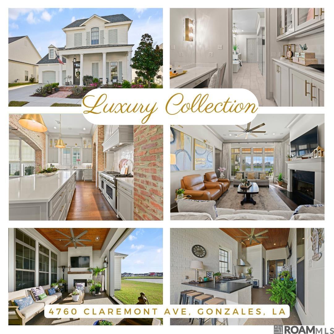 Luxury Living at Its Finest.  Built by the renowned Rabalais Homes and featured in the 2019 Parade of Homes, this stunning 4-bedroom, 4.5-bath estate with a flexible bonus space offers timeless design and exceptional craftsmanship throughout. From the moment you step inside, the old brick arches framing the kitchen create warmth and architectural charm that truly set this home apart. The chef’s kitchen is a showstopper, complete with high-end appliances, designer lighting, quartz countertops throughout, and a spacious butler’s pantry perfect for entertaining. A built-in Thermador side-by-side refrigerator with a center wine cellar elevates the space even further. The primary suite is a private retreat with serene lake views right from your bedroom. The spa-inspired bath features a massive walk-in shower, dual vanities, and a separate seated vanity area designed for hair and makeup. And the closet?  It’s HUGE and thoughtfully designed for maximum storage and organization. Step outside to your own resort-style oasis. The covered outdoor kitchen includes a gas stove and built in grill. The patio area showcases a fireplace, retractable mechanical screens on all sides, and a convenient half bath…all overlooking the lake. There’s plenty of room to add a pool while still enjoying generous yard space. Additional features include a full-home Generac generator for peace of mind. This home perfectly blends luxury, comfort, and functionality all set against breathtaking waterfront views. All custom window treatments and (10) TVs to remain. Schedule your personal tour today to become the lucky owner of this stunning beauty!