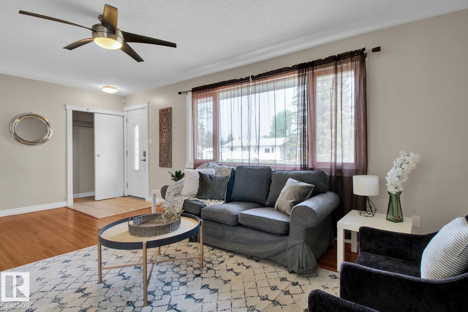 Welcome Home! Wonderful 3 Bedroom 1 Bathroom Upper Suite For Rent in the wonderful community of Goldbar, Edmonton. Spacious living area, renovated kitchen with dining area, a gas stove and granite counter tops! Open concept floor plan featuring kitchen with tons of storage, dining area, a good sized living room. All appliances included. Detached Single garage with large parking pad. Private, fenced back yard with a dog run area. Easy access to Downtown Edmonton, 50th Street and 101 Avenue, Capilano, and walking distance to groceries, restaurants, schools and all amenities! Nearby the River Valley trails, Gold Bar and Gold Stick park. Tenants only pay 70% of utility costs. Pets subject to approval.