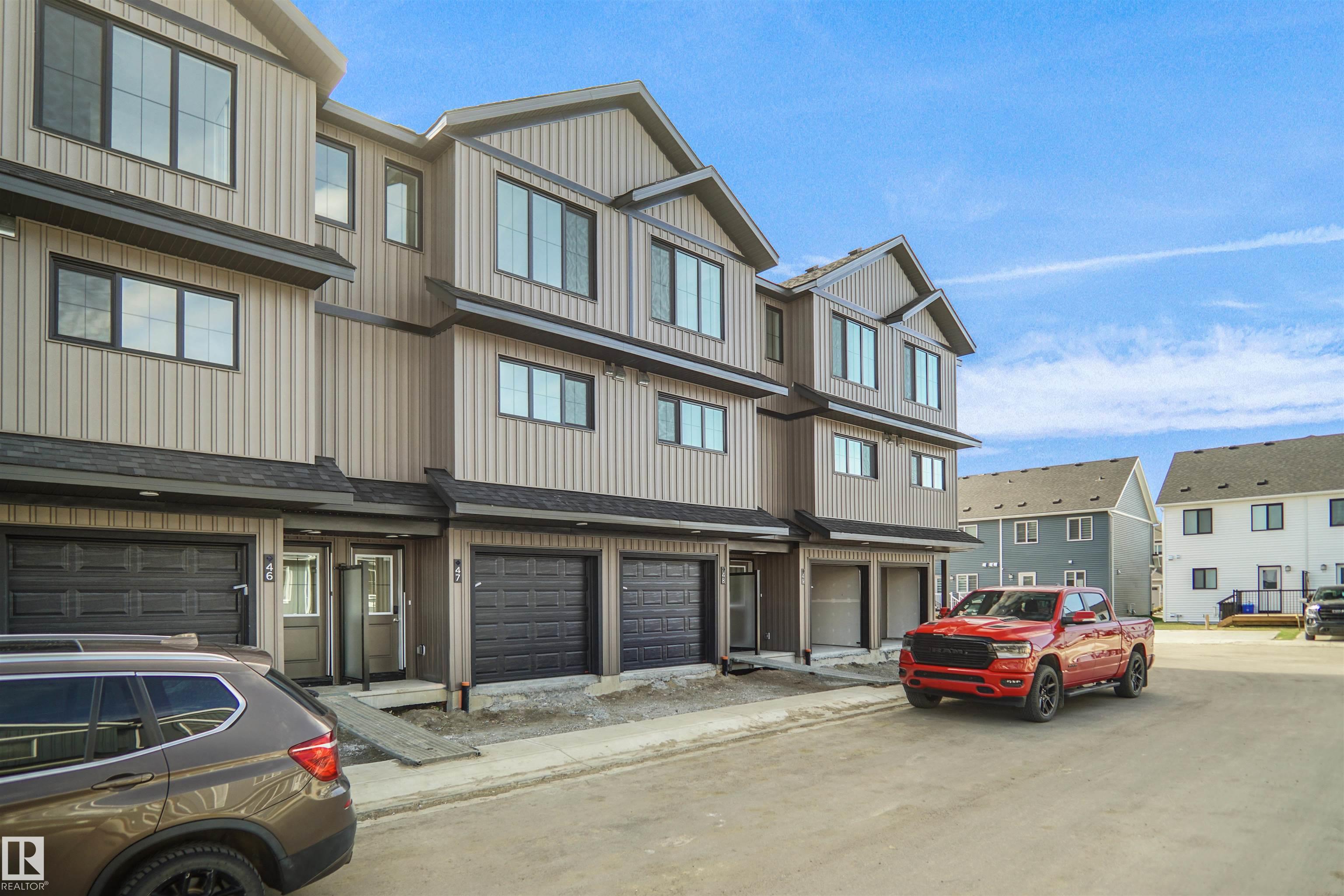 Welcome to Cy Becker Summit.  This brand new style townhouse unit the ?Hazel 3? Built by StreetSide Developments and is located in one of Edmonton's newest premier north East communities of Cy Becker. With almost 1,020  square Feet, it comes with front yard landscaping and a single over sized garage and a main floor den, this opportunity is perfect for a young family or young couple. Your main floor is complete with luxury Vinyl Plank flooring throughout the great room and the kitchen. The main entrance/ main floor has a good sized entry way. Highlighted in your new kitchen are upgraded cabinets, quartz counter tops and a tile back splash. The upper level has 3 bedrooms and 1 full bathroom.  ***Home is under construction and the photos are of the show home colors and finishing's may vary , this home is slated to be completed by the end of this week ***