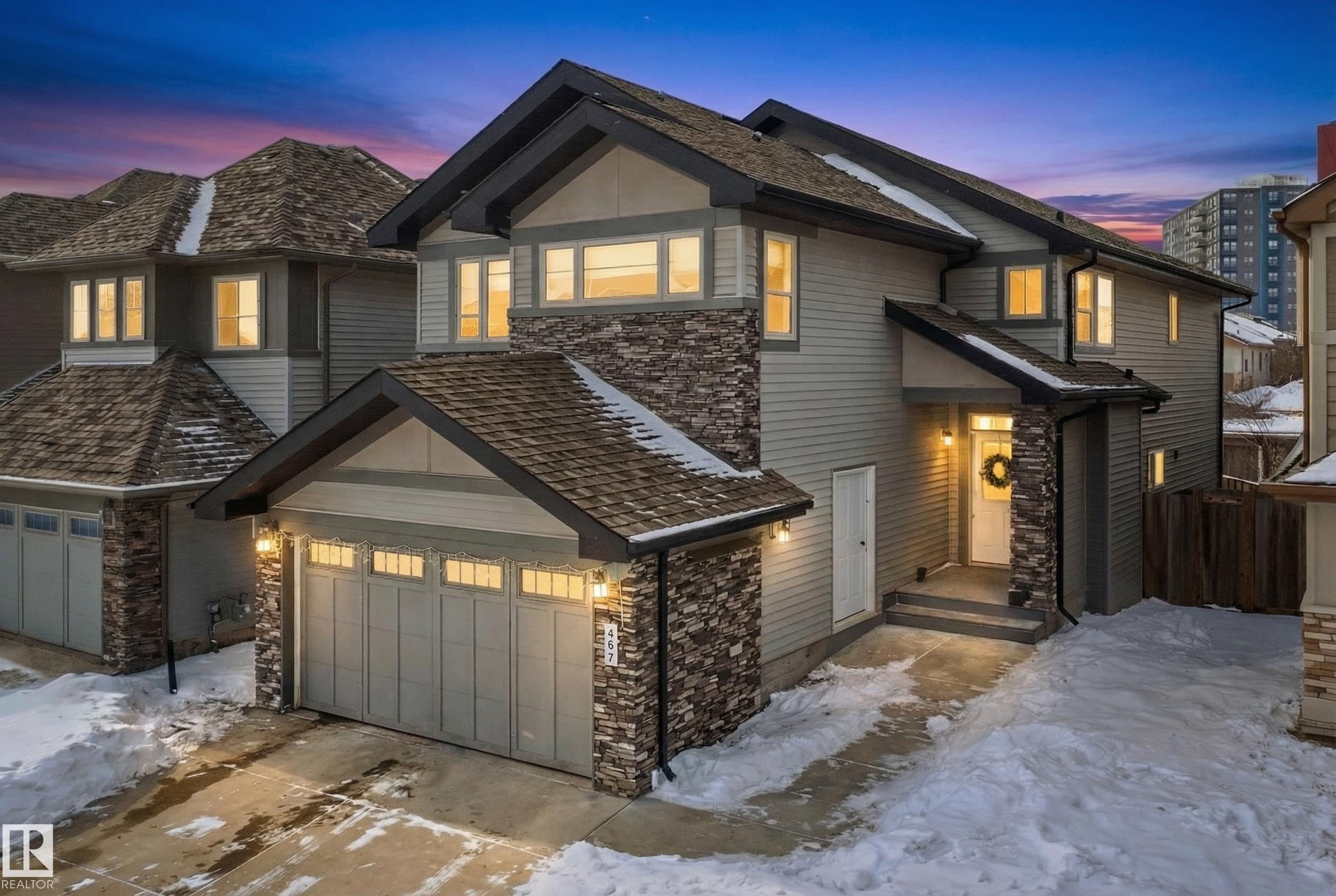 4 Bed/4 Bath Exquisitely Renovated Home in Desirable Ambleside, Windermere-Offering FULLY FINISHED RENOVATED BASEMENT WITH SECOND KITCHEN AND SEPARATE ENTRANCE built on a 26 Pkt. Regular Lot with approx. 2700 sq ft total living space. NO Rear Neighbour, this home provides exceptional tranquility while being just steps from Major Schools, Walking distance to the Currents of Windermere, 2 Minutes to Anthony Henday Drive. E.V Charger and Gas Fireplace.  CARPET FREE HOME featuring Elegant Hardwood and NEW LVP Flooring throughout, The Main Level has a Stylish kitchen with GRANITE Countertops, Rich Maple Shaker Cabinetry, and a bright, comfortable layout perfect for family living. Fully Finished Basement offers great potential for living and hosting private events for your guests. NEW BLINDS, NEW PENDANT LIGHTS, NEW LED FLASH LIGHTS, NEW LVP FLOORING, NEW PAINT, NEW 2nd KITCHEN. Yard has a Low-Maintenance Backyard with Gazebo, creating the ideal space to unwind. Some pictures are virtually staged. SHOWS 10/10