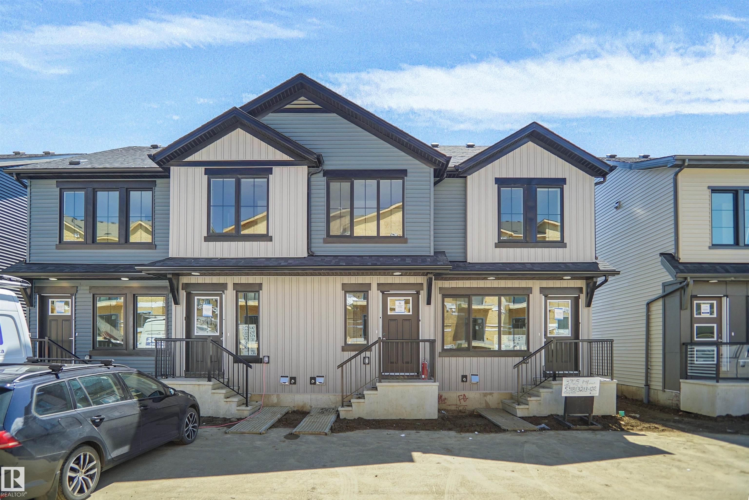 Welcome home to this brand new row house unit the ?Rowan" Built by StreetSide Developments and is located in one of South West Edmonton's  newest premier communities of Desrochers. With almost 900  square Feet, it comes with front yard landscaping and a single rear detached parking pad this opportunity is perfect for a young family or young couple. Your main floor is complete with upgrade luxury Vinyl Plank flooring throughout the great room and the kitchen. room. Highlighted in your new kitchen are upgraded cabinet and a tile back splash. The upper level has 2 bedrooms and 1 full bathrooms. This home also comes with a unfinished basement perfect for a future development.  This home is now move in ready!