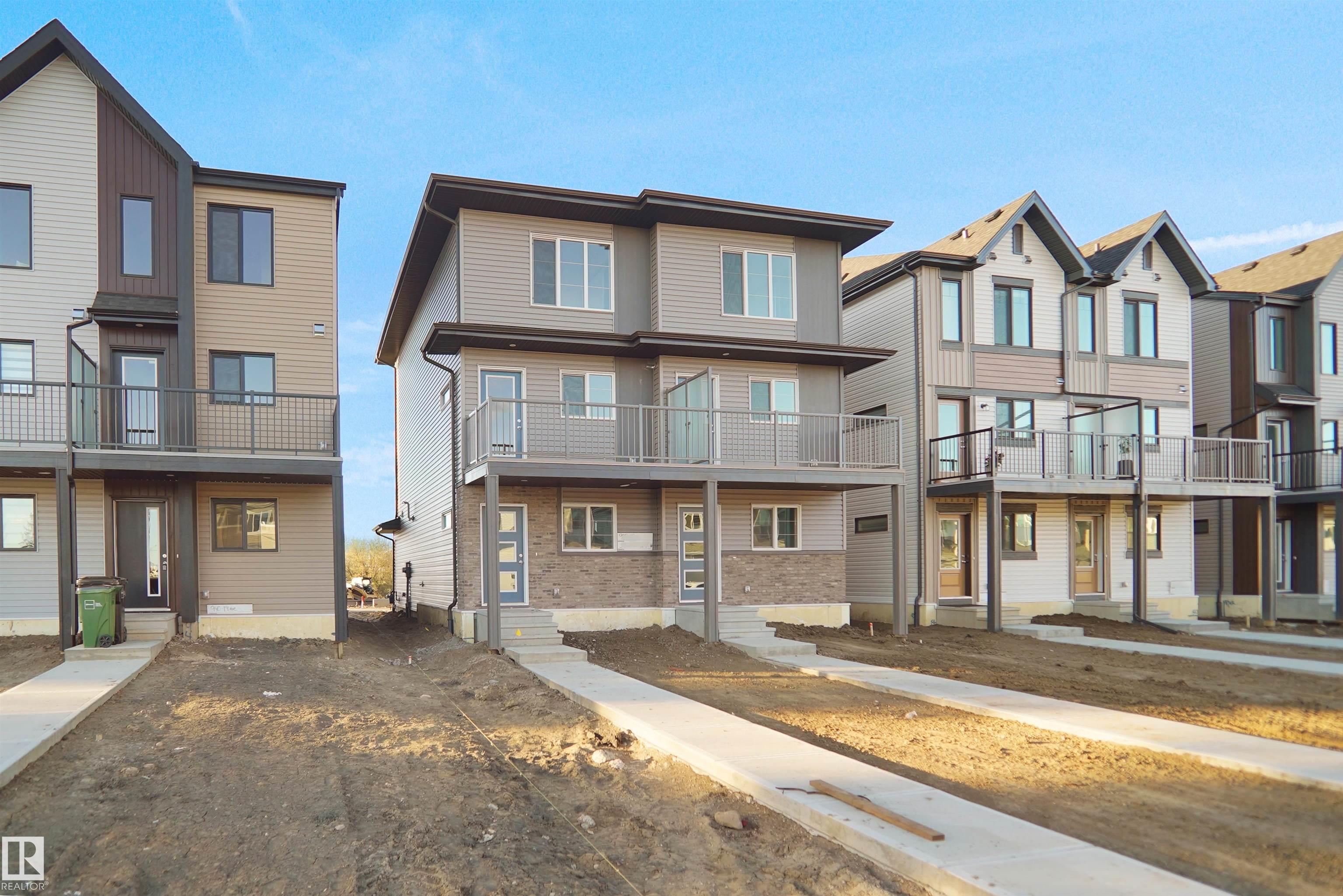 Welcome to this brand new half duplex  the ?Reimer? Built by the award winning builder Pacesetter homes and is located in one of Edmonton's newest south east communities of Aster. With over 1,288 square Feet, this opportunity is perfect for a young family or young couple. Your main floor as you enter has a flex room/ Bedroom that is next to the entrance from the garage with a 3 piece bath. The second level has a beautiful kitchen with upgraded cabinets, upgraded counter tops and a tile back splash with upgraded luxury Vinyl plank flooring throughout the great room. The upper level has 2 bedrooms and 2 bathrooms. This home also comes completed with a single over sized  attached garage. This home is now move in ready!