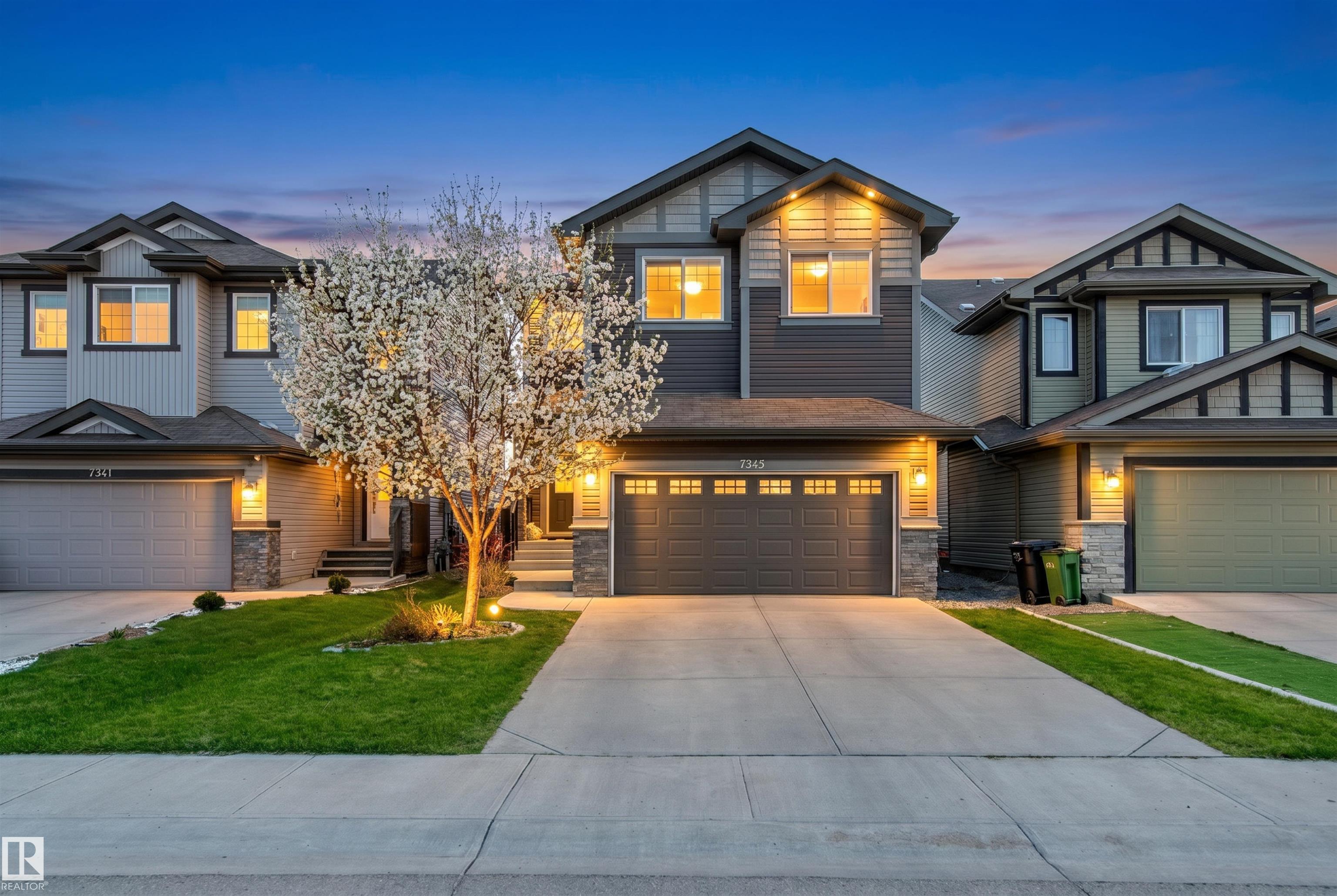Prime location in Ambleside! This distinguished custom built home by Sterling offers 3200+ sqft of living space incl. 6 bedrooms (4+2), perfect for a growing family! Located in a large cul-de-sac giving access to walking trail w/waterscape and walking distance to elementary school. An open concept design on main floor offers a well appointed kitchen with S/S appliances, custom cabinetry, granite counters incl. oversized extended island allowing 6 to sit & huge walk-thru pantry room to garage. The dining area & living room are also open to a unique flex room to be used as a music room, office/media area, or formal dining. Patio doors lead to a large deck w/pergola and backyard w/built-in play area. Upstairs the Primary bedroom w/ensuite offers a tranquil escape, 3 more bedrooms, 4pc. bath, laundry room and sitting area. The professionally designed and finished basement features wood beam accents in the family room w/wet bar, adjacent are 2 more bedrooms and 3pc. bath. Pride in ownership exudes throughout.
