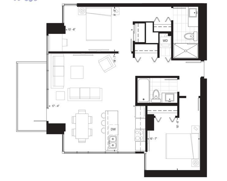 Photo 6 at 1601 - 10180 103 Street NW, Downtown, Edmonton