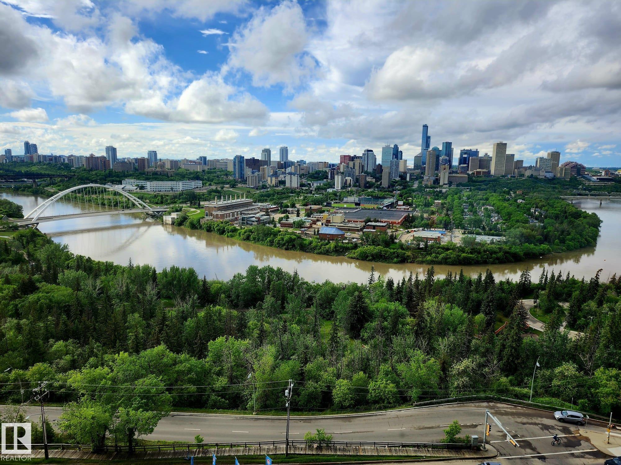 Experience elevated urban living in this exceptional 16th-floor condo ideally situated on prestigious Sask. Drive, just steps from the University of Alberta campus & Edmonton?s breathtaking River Valley. This bright spacious 2-bedroom, 2-bathroom residence features oversized windows that flood the home w/ natural light while showcasing stunning south-facing city views.The functional floor plan offers a welcoming living room,dining area, & an galley kitchen complete w/ a walk-in pantry & additional storage. The spacious primary suite includes a walk-through closet leading to a 4-piece ensuite, while the 2nd bedroom & additional 4-piece bathroom provide flexibility for guests, roommates, or a home office. Impressive selection of amenities, including a fitness centre, indoor & outdoor sports courts for racquetball, tennis, pickleball, & basketball, & a social rooms. Located in the heart of Strathcona, you're within walking distance of Garneau, Whyte Avenue?s vibrant restaurants, caf�s, shopping & nightlife.