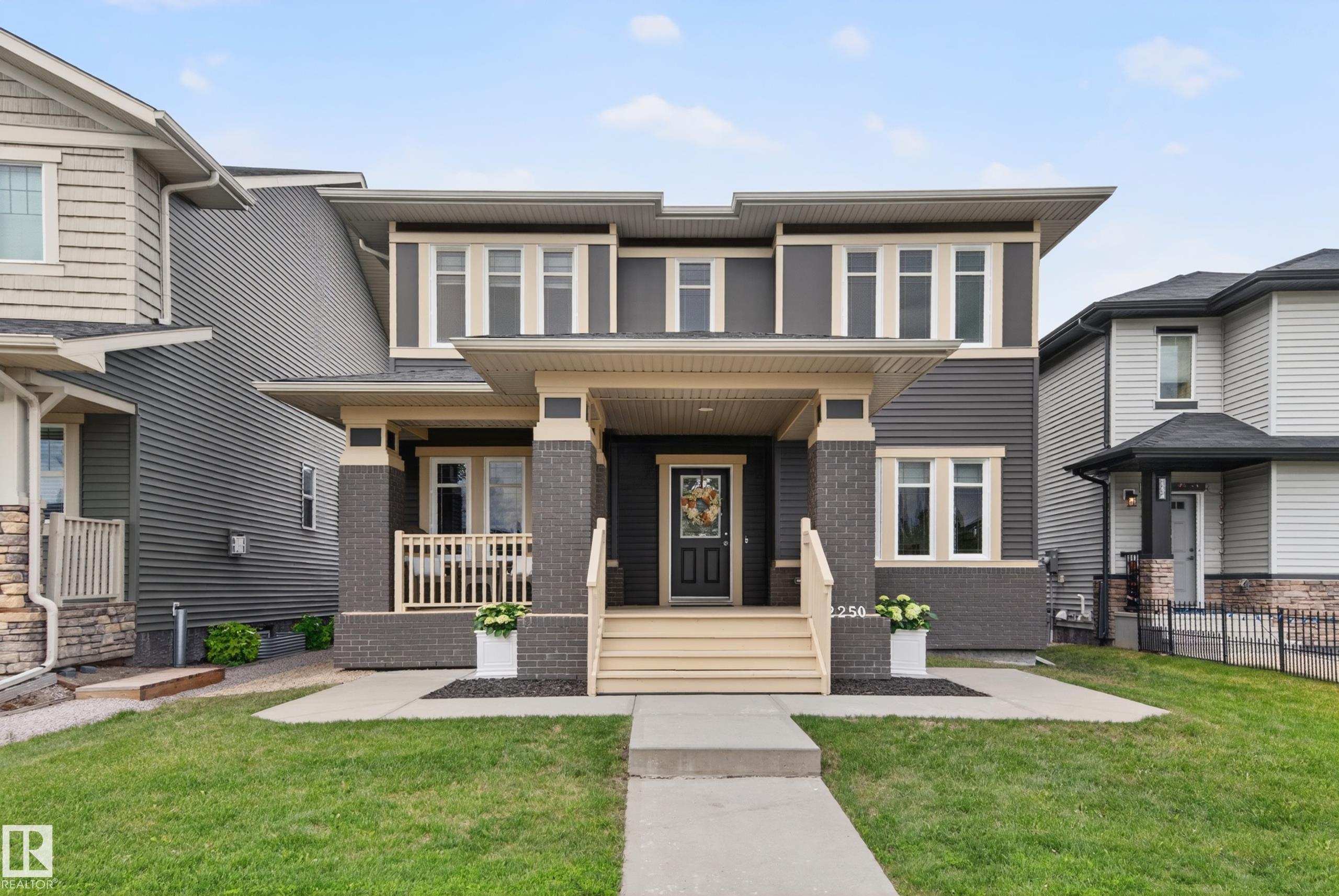 Renovated & Updated Former Coventry showhome across from a park! This stunning 3,400+ sq. ft. home features a grand entrance; tiled foyer,  soaring 18? ceiling, statement staircase. Expansive windows flood the home with natural light. Open concept main floor 9' ceilings, lovely Eng hardwood floors! Front office & dining room w/ French doors, coffered ceilings  w/ park views. Chef-inspired kitchen, new apps, Butler's kitchen w/ wine fridge & pantry, opens to an elegant LR  w/ gas FP. Spacious veranda with private porch. Upstairs find a luxurious primary suite with spa-like 6-pc ensuite and custom W/I closet,  2 bedrooms with adjoining  Jack-and-Jill 5 pc bath + convenient laundry room. F/F basement has 9' ceilings, family rm w/ gas F/P, large br w/ 5 pc bath, flex room & ample storage. U/L levels 55 oz. new carpet. O/S insulated D detached garage, A/C, hot water on demand, water filtration system, 2-tier deck with BBQ gas line. Fully Landscaped. Gated for RV parking. Move-In ready in Aspen Trails!