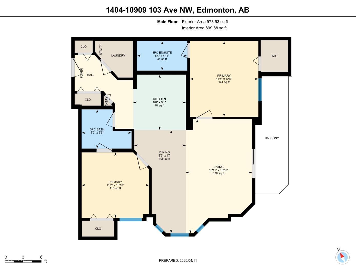 Photo 3 at 1404 - 10909 103 Avenue NW, Downtown, Edmonton