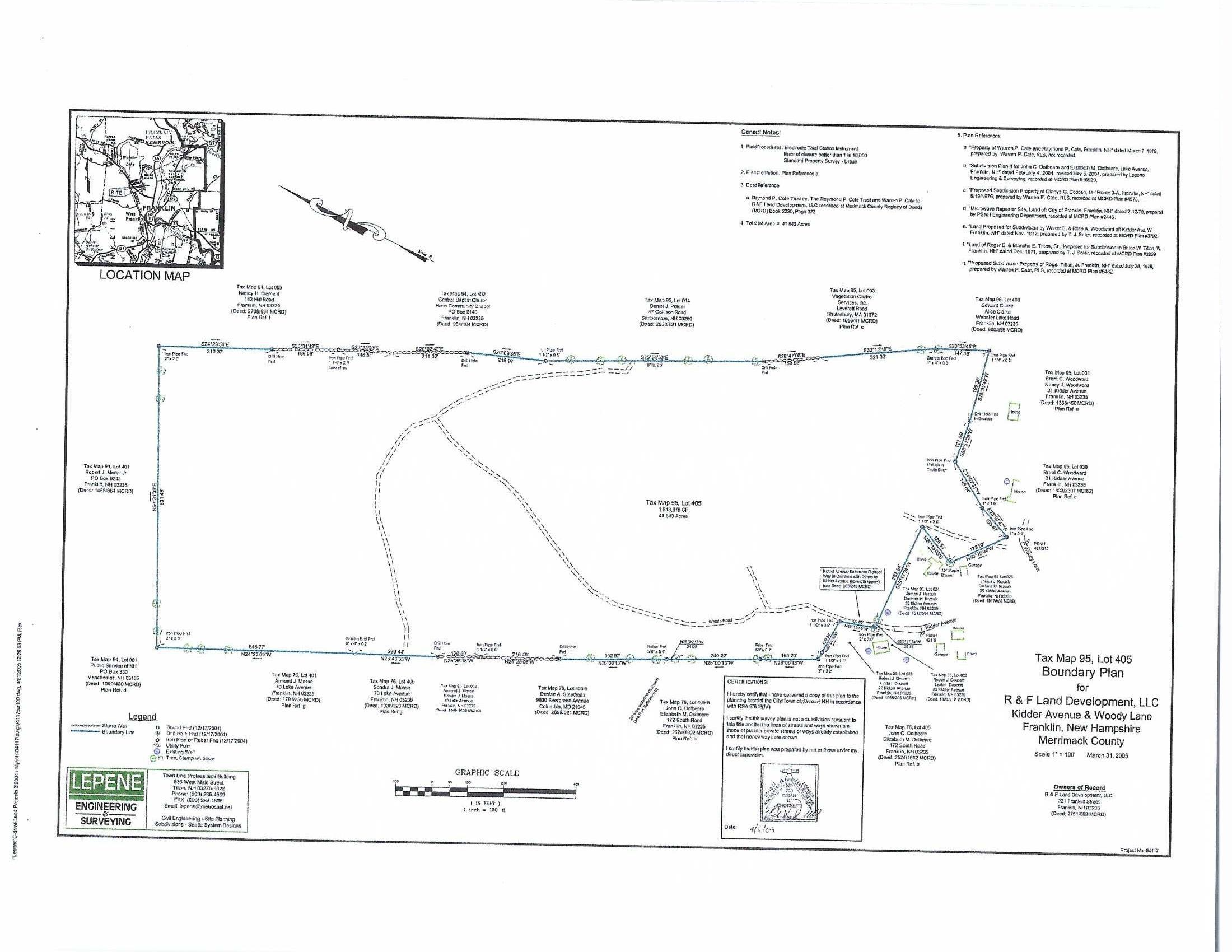 Franklin NH&nbsp;Land for sale $$500,000 | 41.63 Acres  | Price Per Acre $0  | Total Lots 28