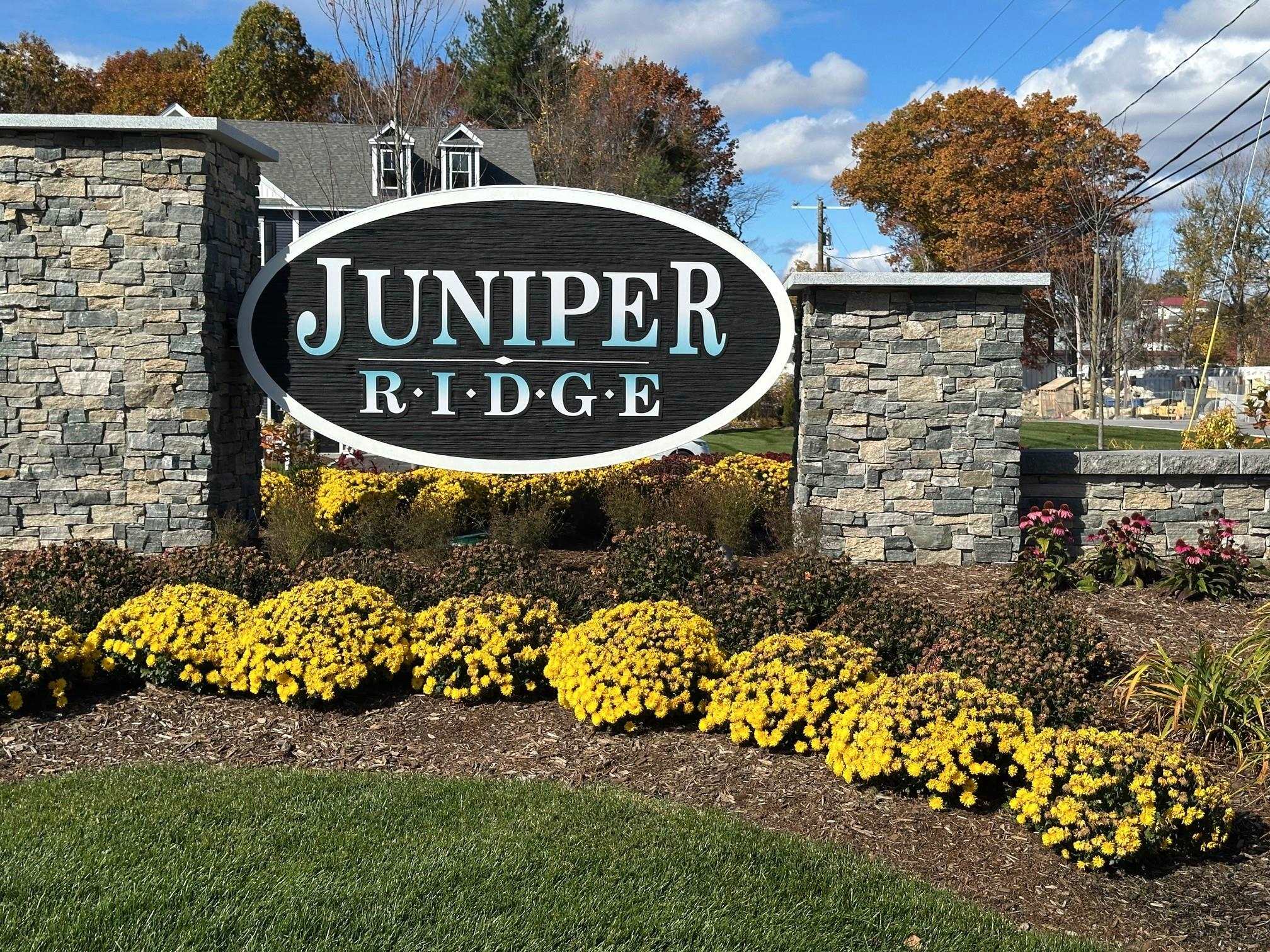 LOOKING FOR A BRAND NEW HOME WITHOUT THE WAIT? THIS SPEC HOME WILL BE READY IN SPRING AND OFFERS EXCEPTIONAL VALUE, FEATURING $12,345 IN COMPLIMENTARY BUILDER UPGRADES. FURNISHED MODEL OPEN! SPECIAL MORTGAGE PROGRAMS  AVAILABLE. ASK ABOUT OUR ALTERNATIVE DESIGN WITH ELEVATOR  NEW CONSTRUCTION!  96 LUXURY TOWNHOUSES  JUNIPER RIDGE CONDOMINIUMS - LUXURY MEETS LIFESTYLE IN LONDONDERRY. CAREFREE CONDO LIVING, SPACIOUS MODERN SUNDRENCHED OPEN SPACES, LIVING ROOM WITH CONTEMPORARY FIREPLACE, OPEN STAIRCASE WITH CABLE RAILINGS, 3 BEDROOMS, 2.5 BATHS, SPACIOUS KITCHEN WITH OVERSIZED ISLAND AND QUARTZ COUNTERTOPS. 1ST FLOOR OFFICE FOR REMOTE EMPLOYEES! ENERGY EFFICIENT DESIGNS. TOWN WATER, SEWER AND ECOMOMICAL NATURAL GAS HEAT AND 2 CAR GARAGE. GREAT COMMUTER LOCATION - CLOSE TO 93, SHOPPING AND AMENITIES. LISTING AGENT HAS A FINANCIAL INTEREST IN THE PROPERTY.
