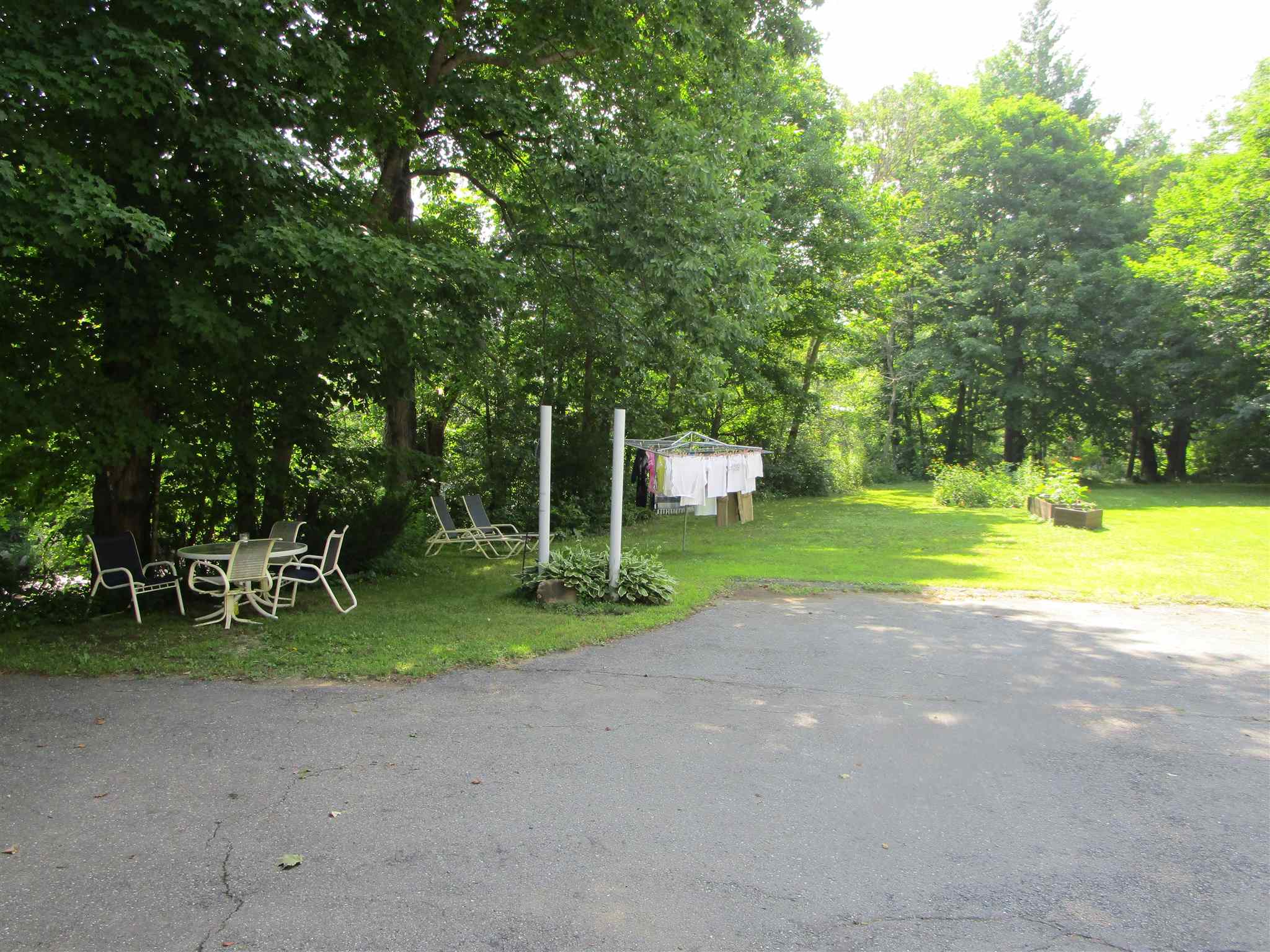 backyard runs along River