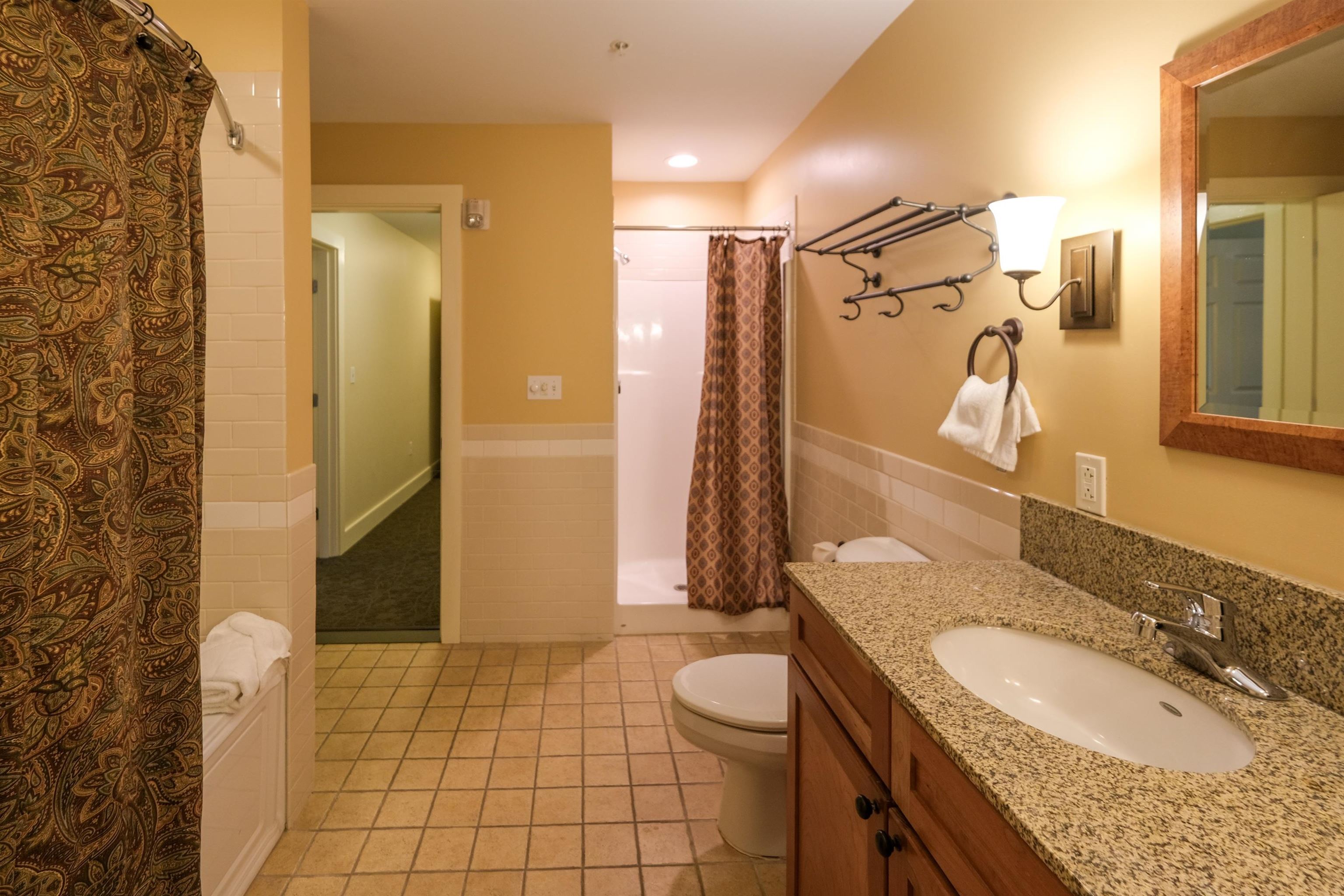 Primary bath with jetted tub and shower