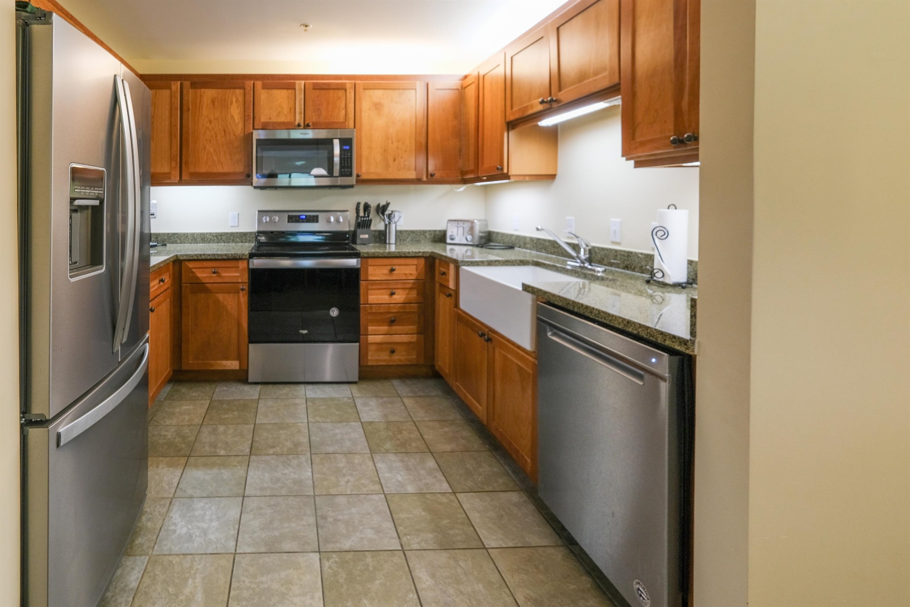 Stainless and granite kitchen