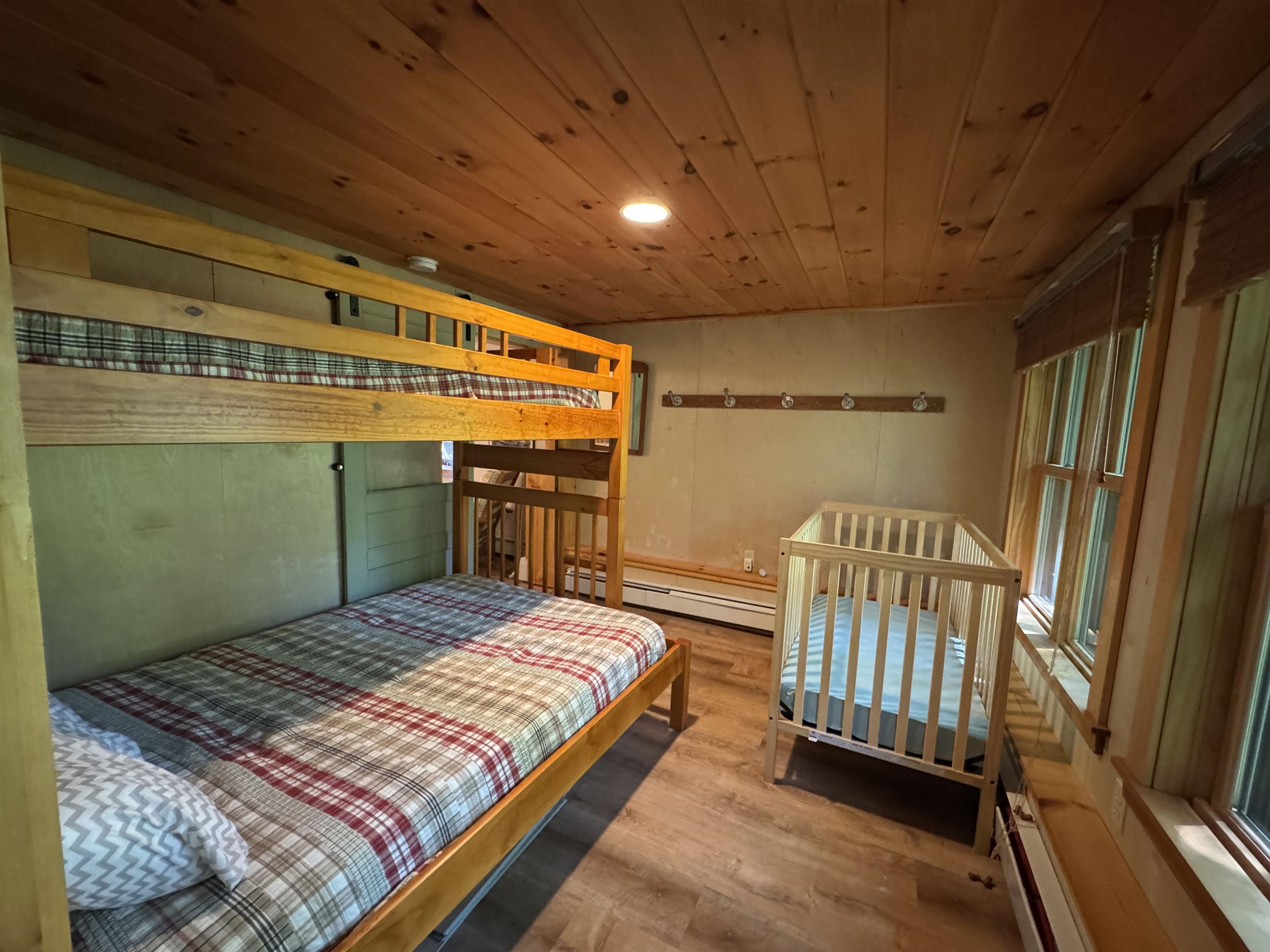 Bonus room with sliding barn door