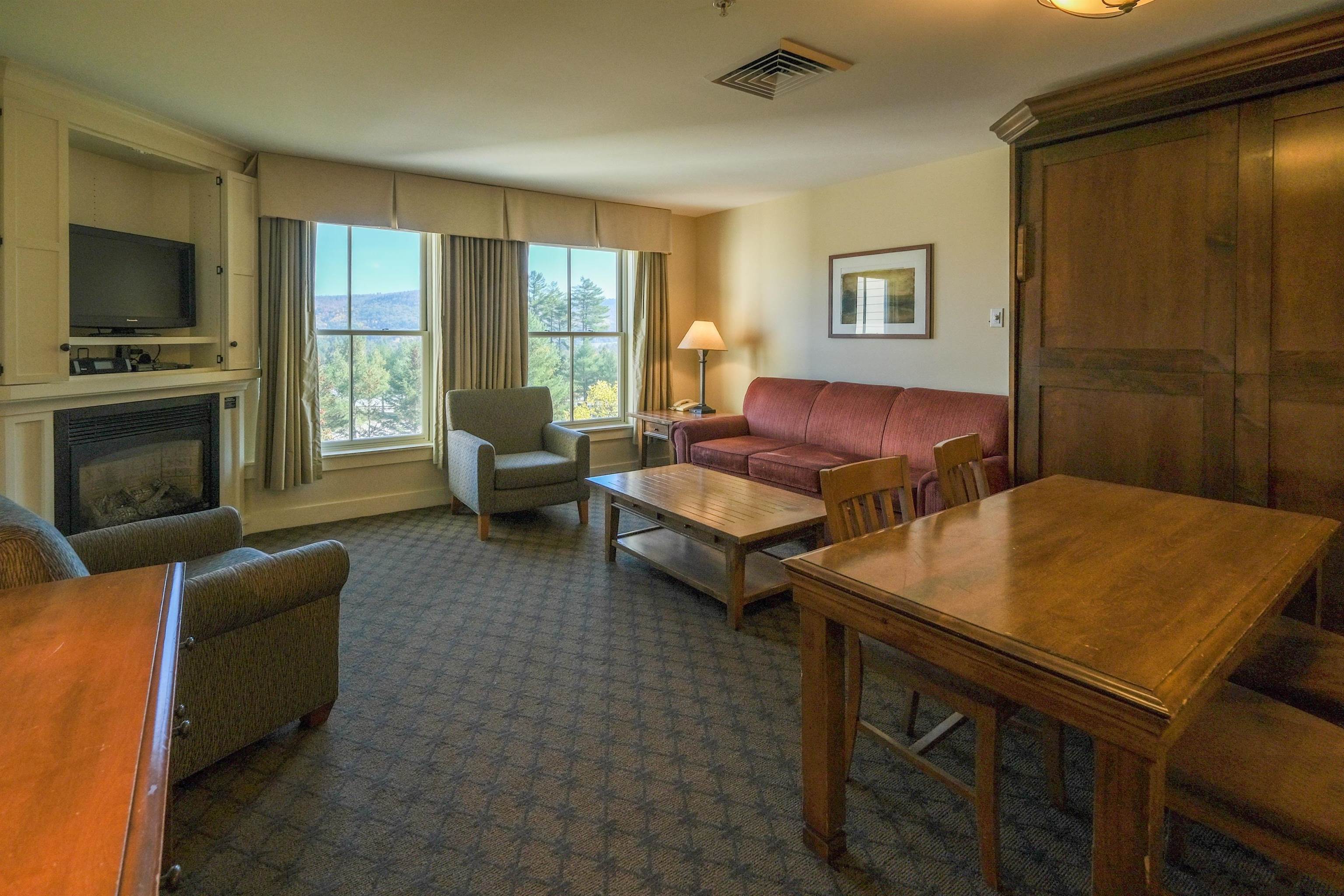 Gather around the fireplace