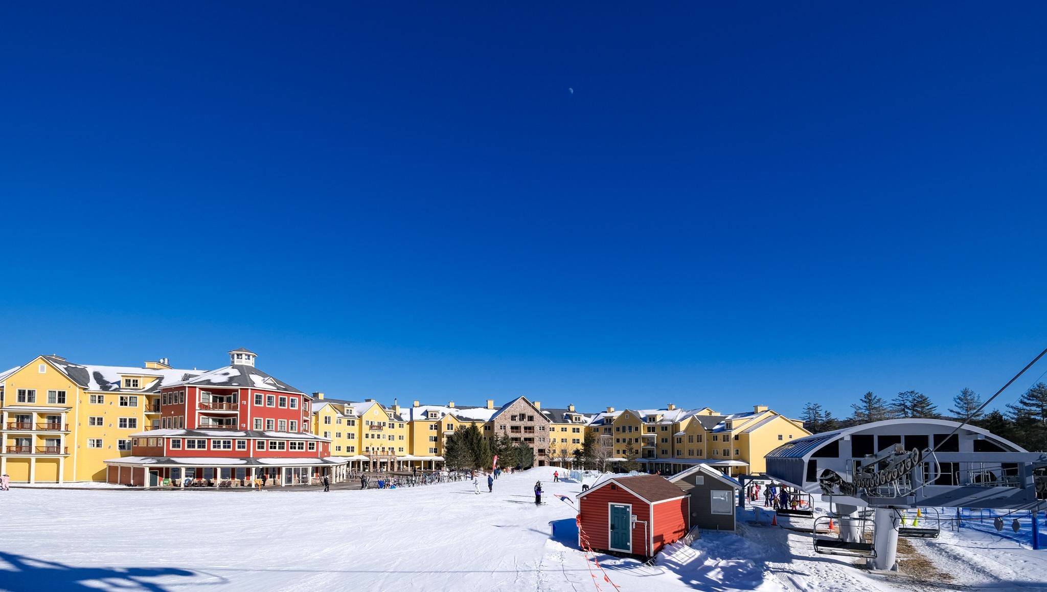 Ski slope in front of Adams