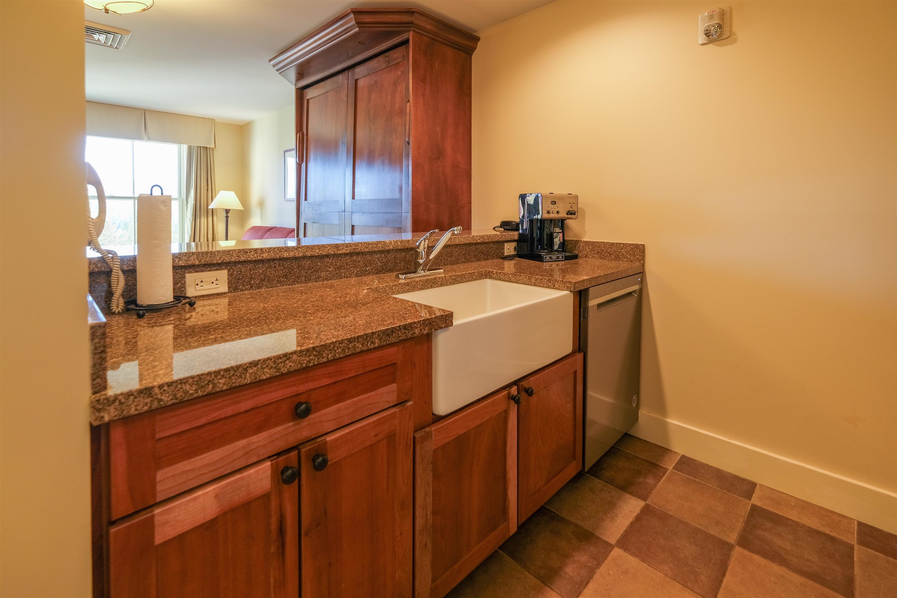 Murphy bed in living area