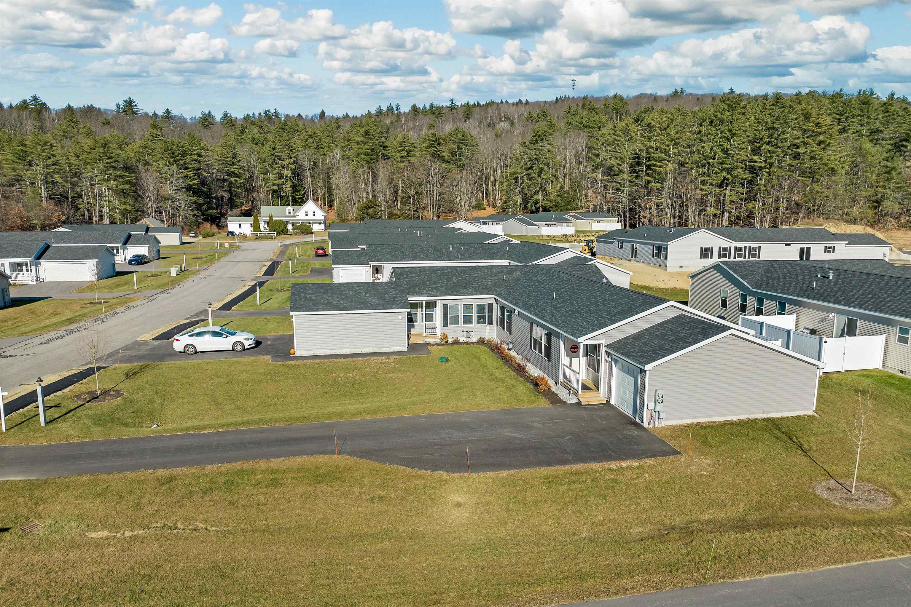 Side Aeriel View:  Model home @ 79-A Crescent St