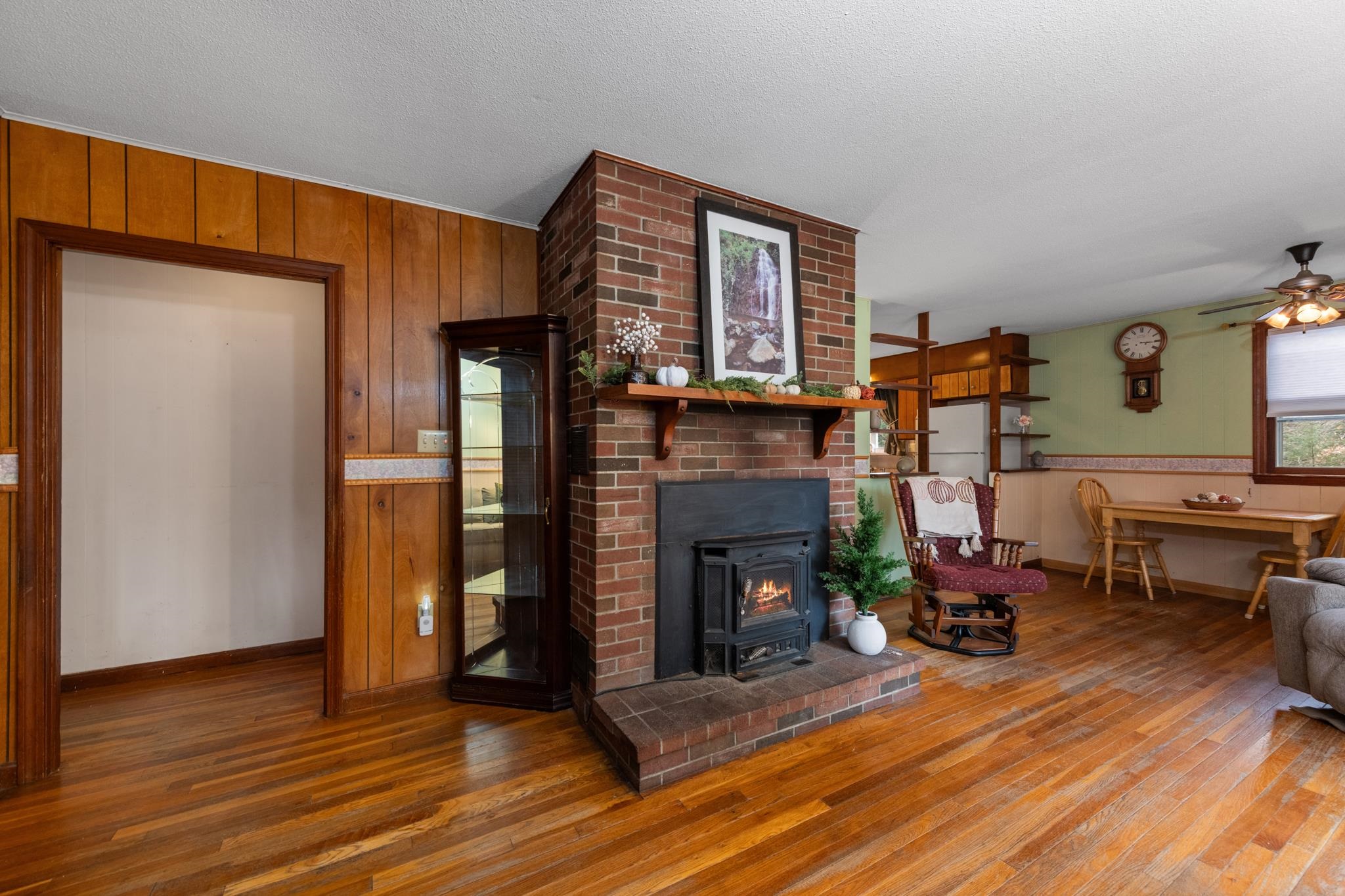 Built in wood stove for those chilly nights!