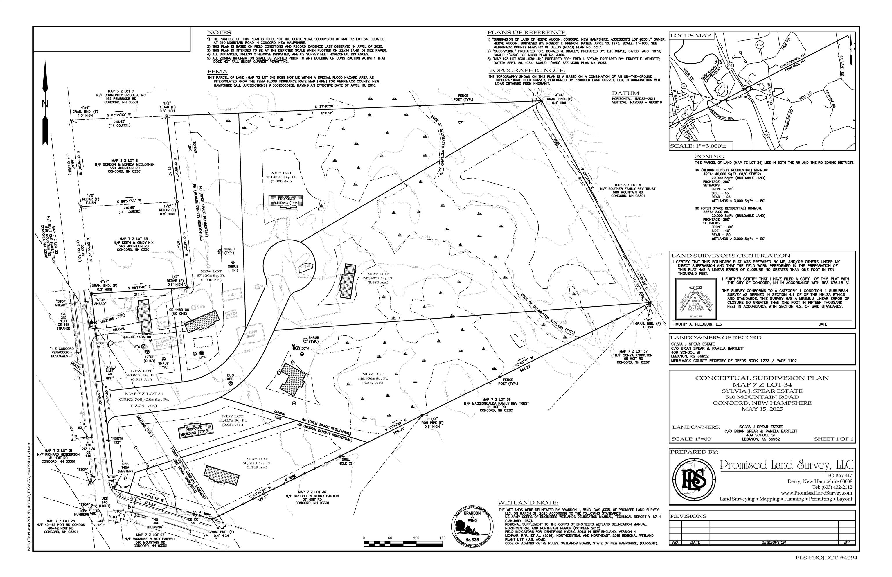 Concord NH&nbsp;Land for sale $$1,500,000 | 18.26 Acres  | Price Per Acre $0  | Total Lots 6