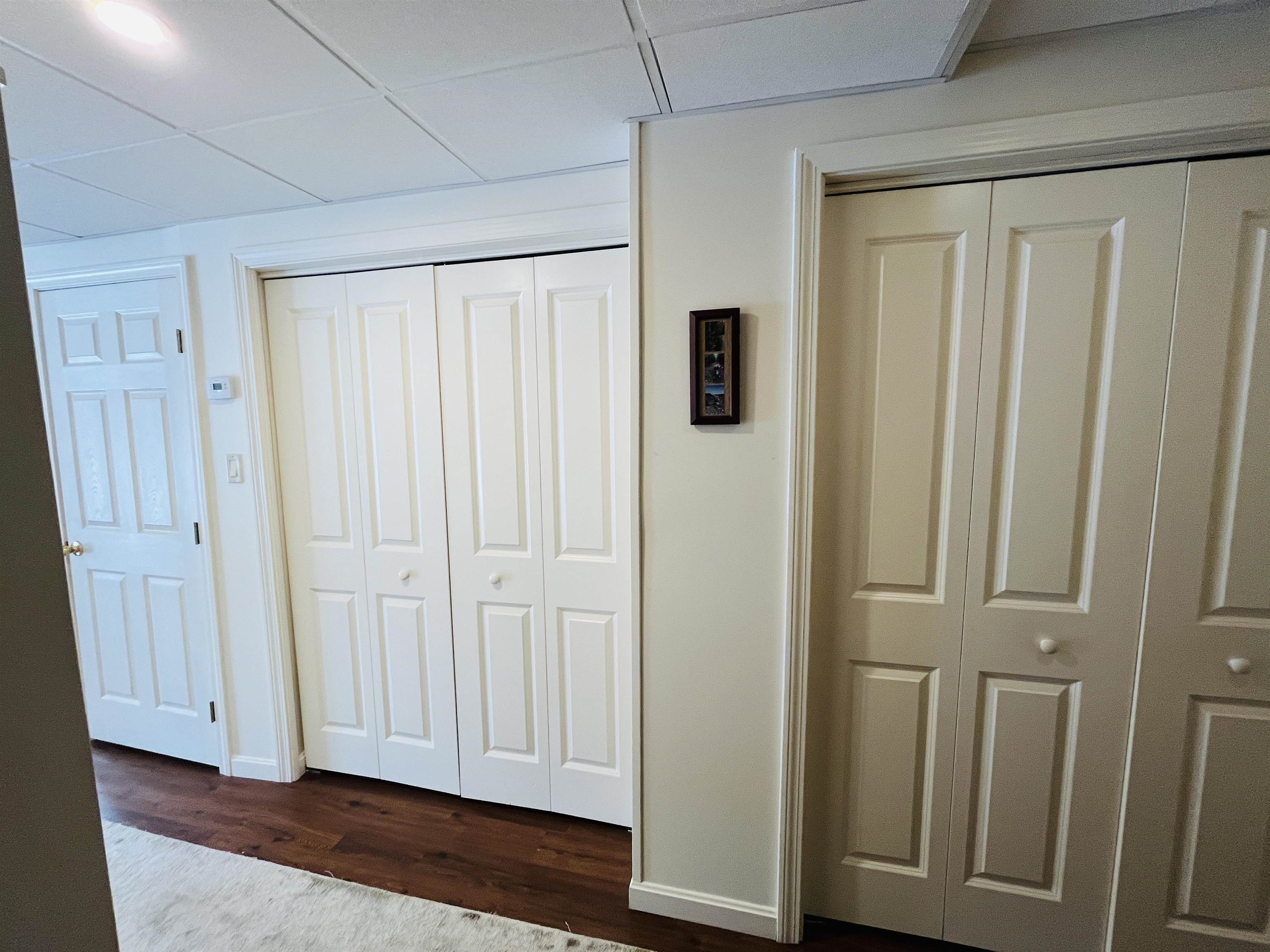 Downstairs closets