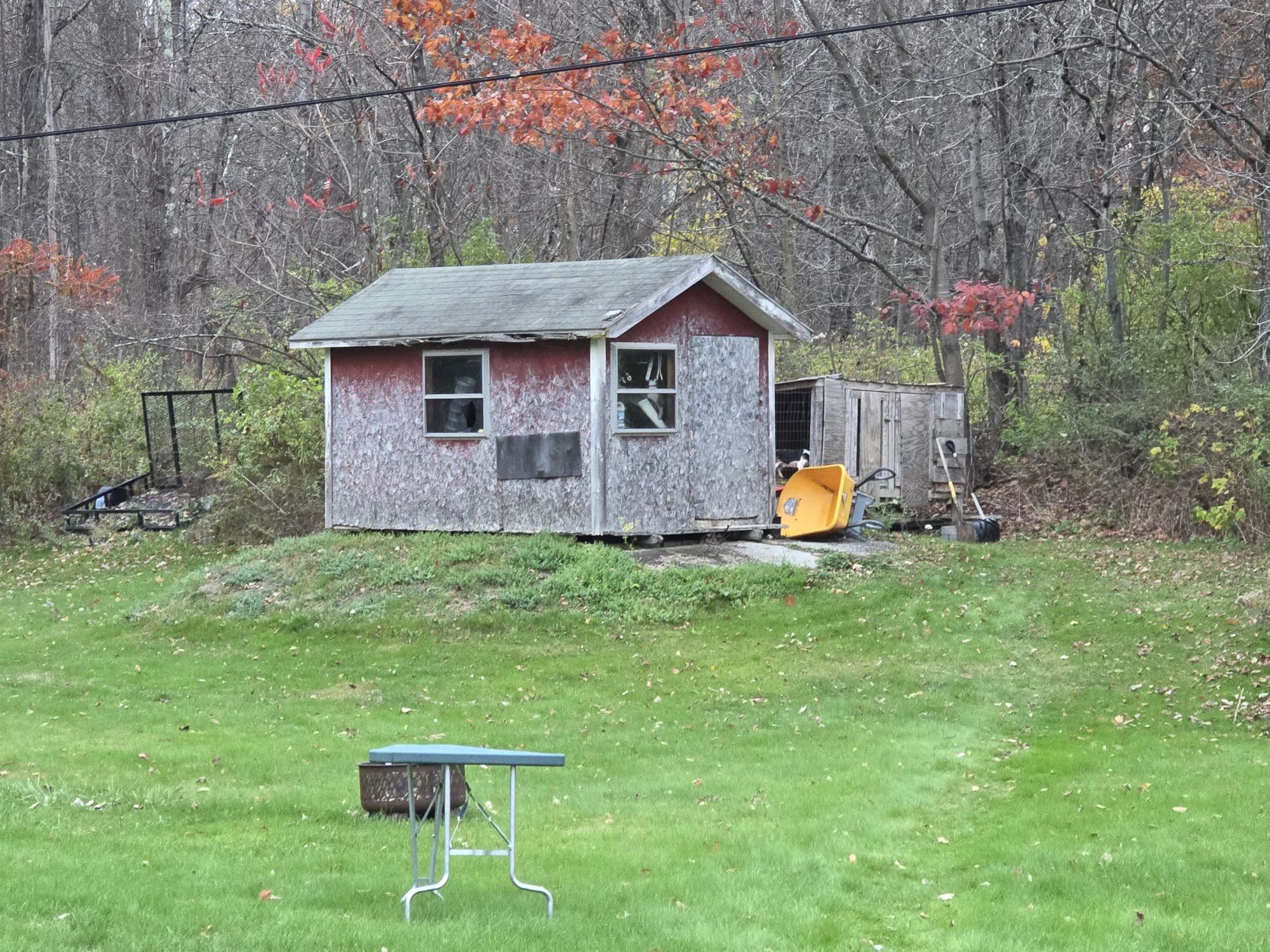 large house shed in rear