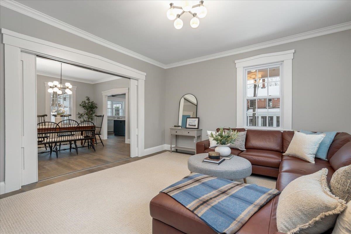 Family Room with Pocket Doors