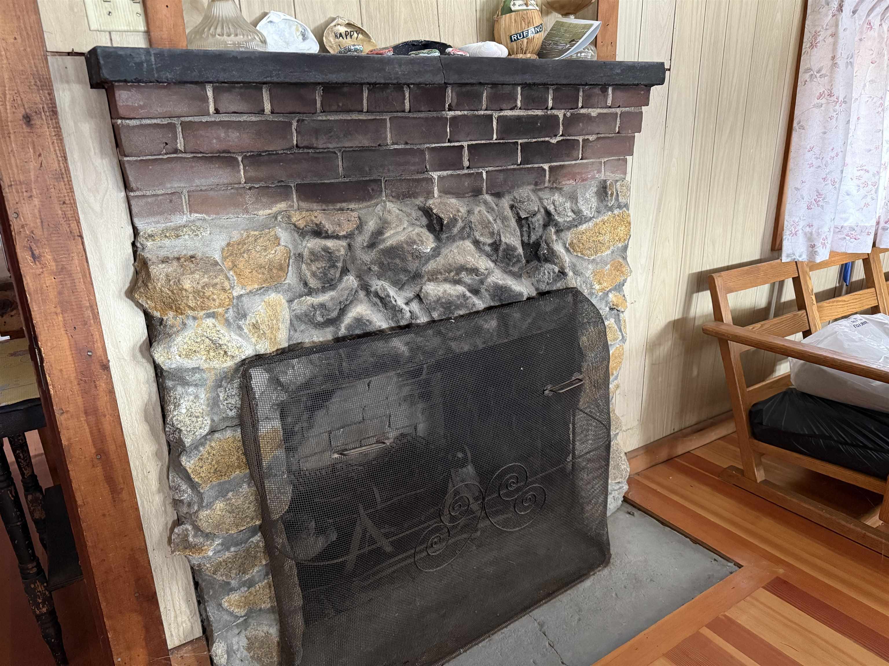 Fieldstone Fireplace