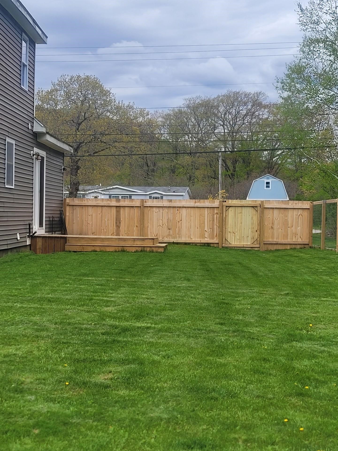 Faces Street, nice privacy fence
