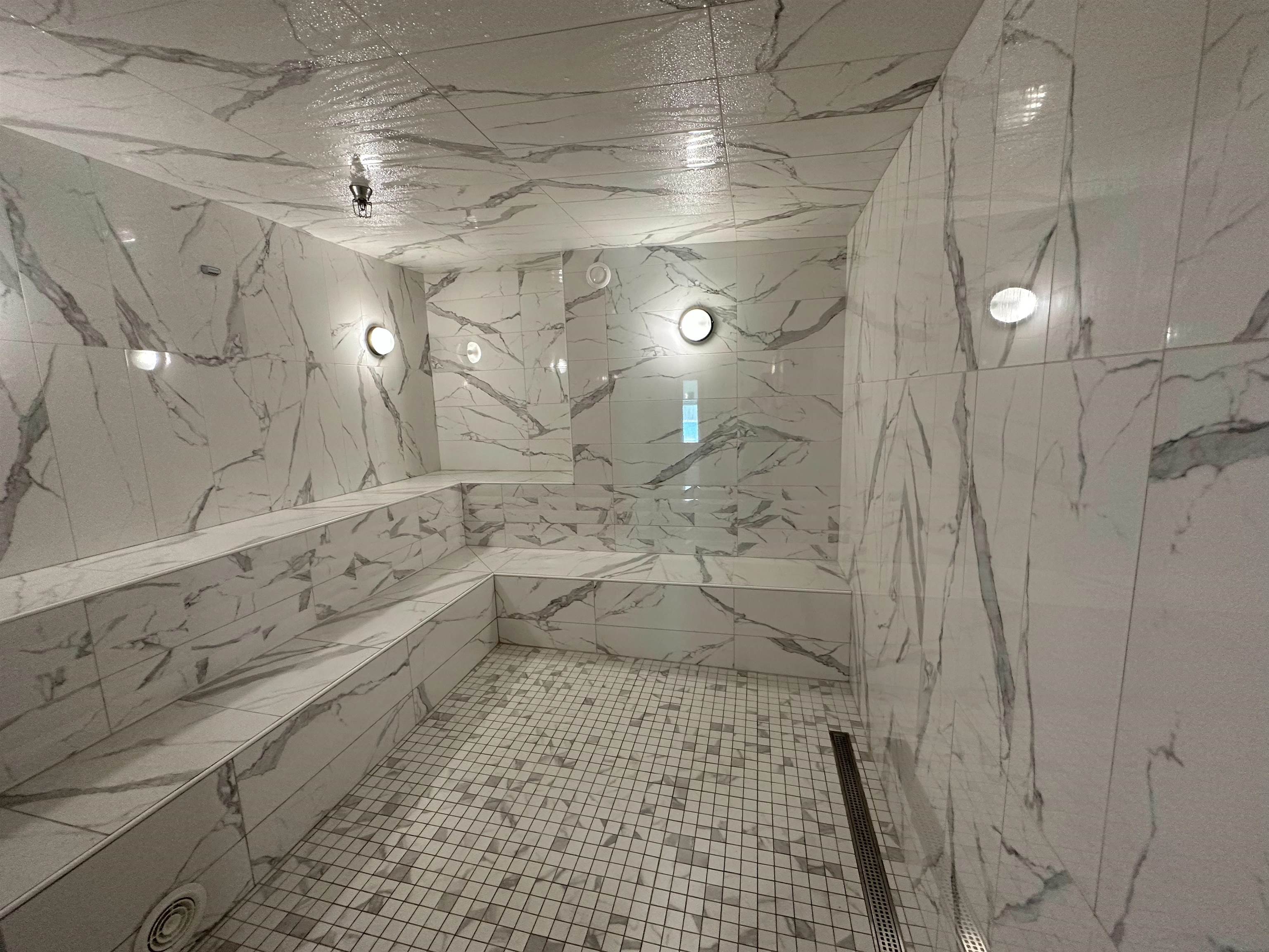 Health club steam room