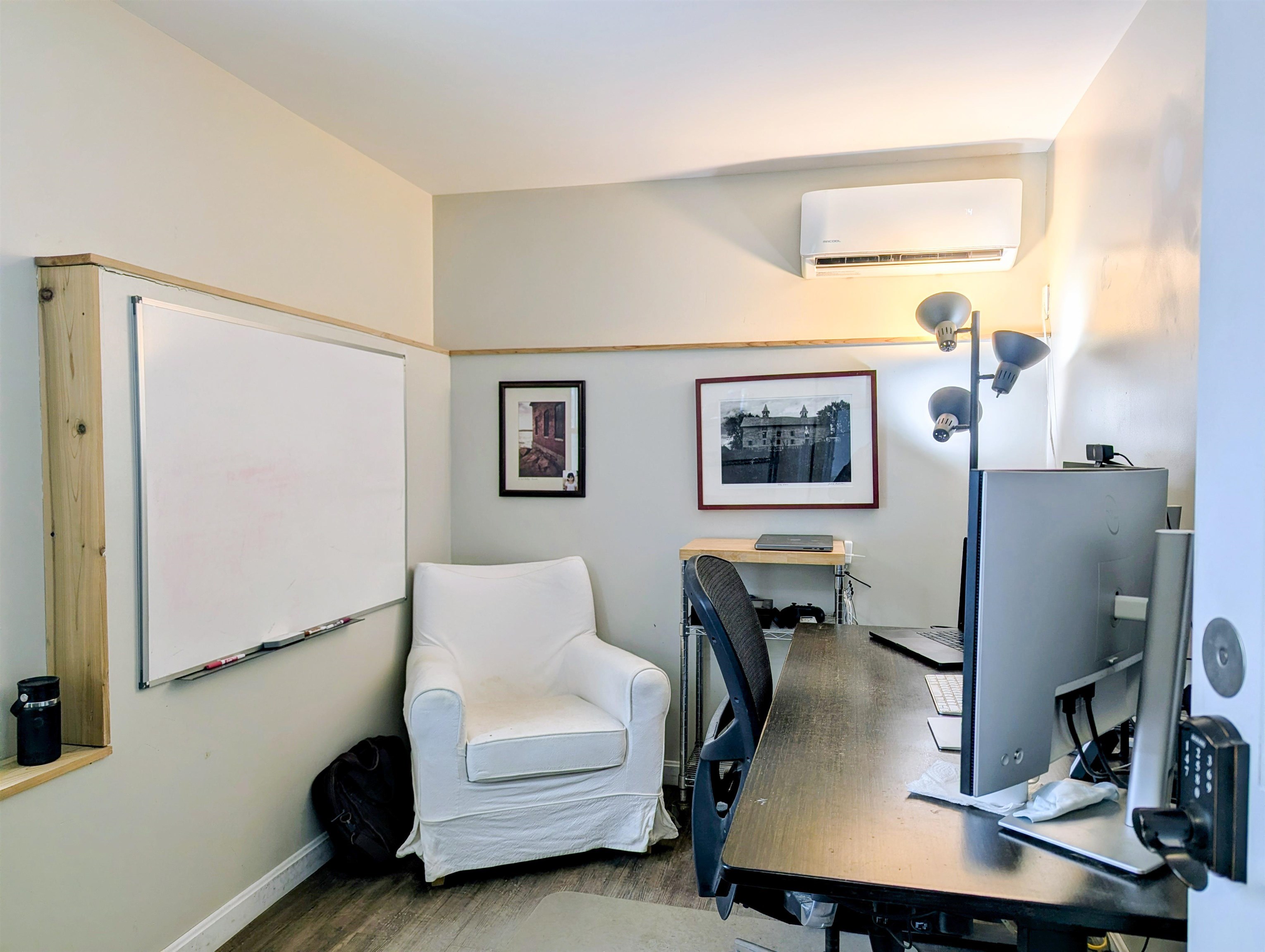 separate office w/ minisplit in garage