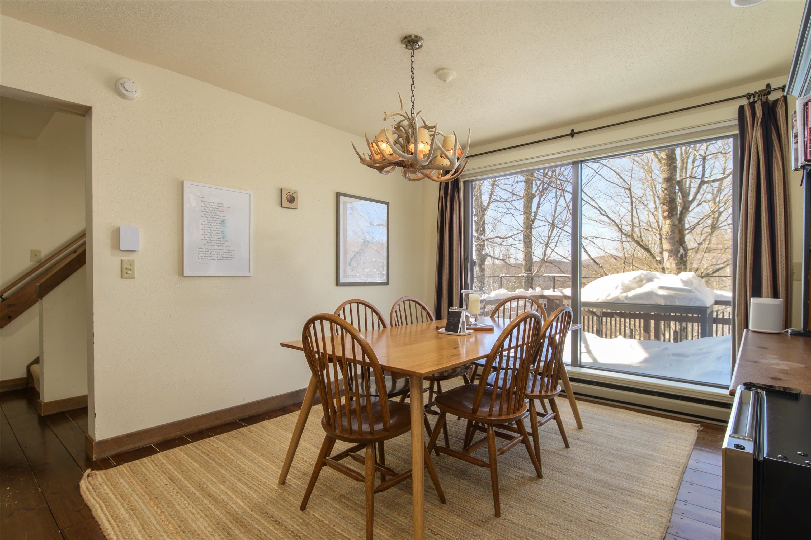 Comfortable dining area...
