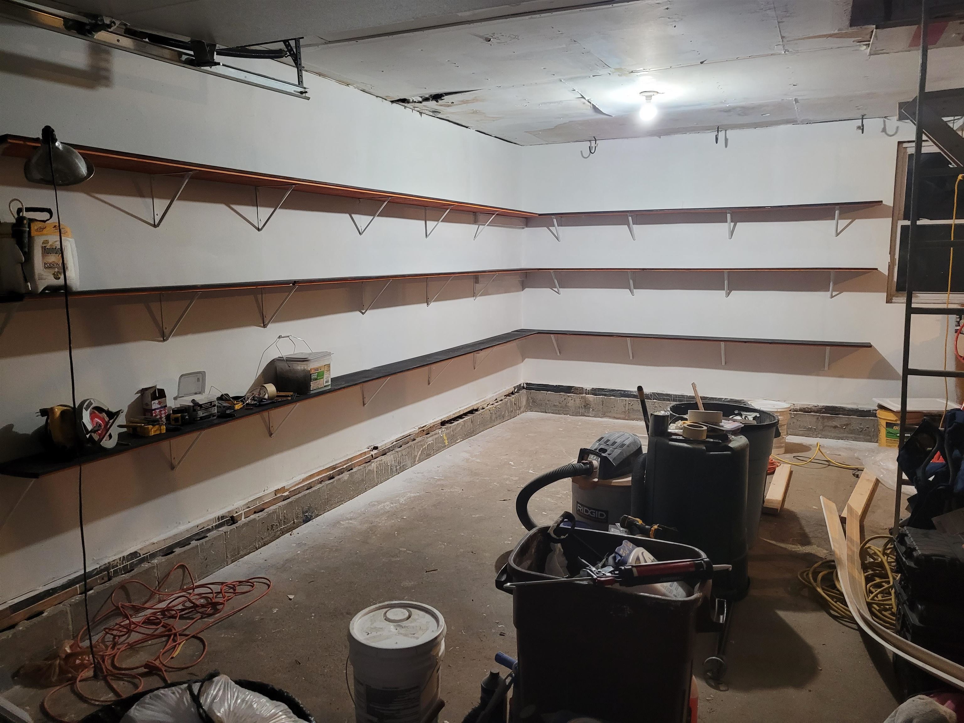 Inside of garage