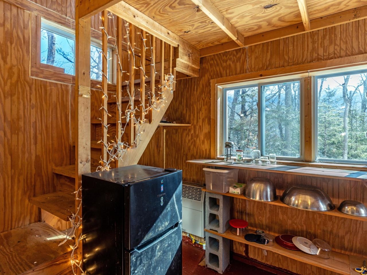 Cabin stairs view