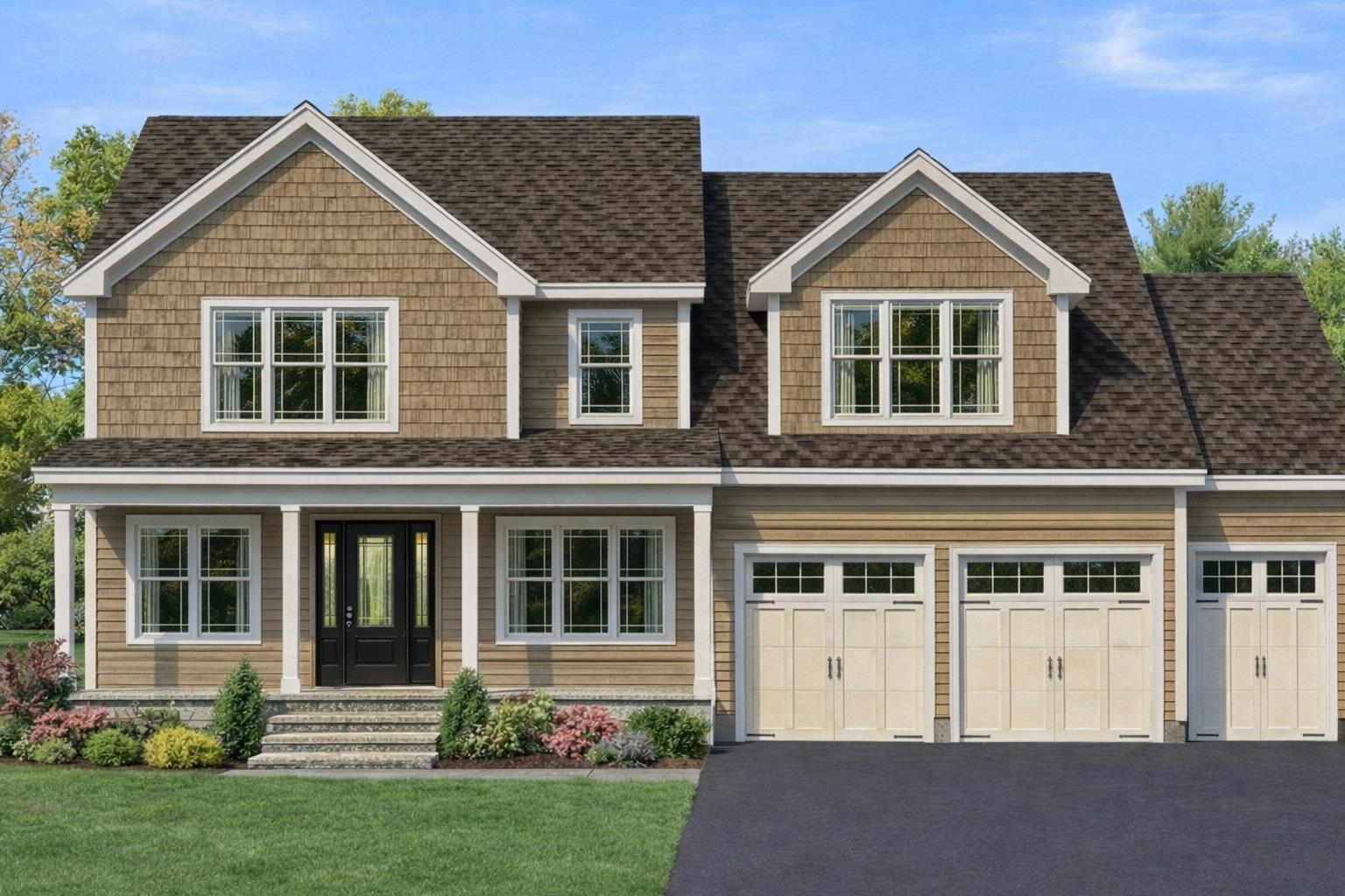 House is nearly complete! An exceptional luxury new construction home, this residence combines high-quality craftsmanship, thoughtful design, and elevated materials that set it apart from typical new builds. Ideally positioned on a coveted cul-de-sac lot in an established neighborhood of high-end homes on the Salem border. Nearly every other home has already been sold or is being custom built for its owner making this the final opportunity. Just minutes from Tuscan Village and with easy access to I-93, the location balances privacy with convenience: tucked away, yet incredibly connected.  From the moment you arrive, quality is evident: a farmer’s porch with statement chandelier, WiFi-ready garage doors, EV charging, and a Ring doorbell create a striking welcome. Inside, sunlight pours across hardwood floors spanning most of the home, complemented by crown molding, wainscoting, and tall ceilings (including in the walk-out lower level) creating a bright, expansive feel throughout. The walk-out basement opens to the backyard and offers exceptional potential for future finished living or recreation space.  The kitchen is a true centerpiece, featuring professional-grade Thermador appliances, quartz countertops, two-tone cabinetry, and a generous walk-in pantry. Living spaces flow effortlessly and are anchored by a grand fireplace that adds warmth and architectural presence. The primary suite offers an oversized bedroom, two separate walk-in closets with custom shelving, and a stunning tile shower. Secondary bedrooms are impressively sized, and a 2nd floor laundry enhances everyday ease. Energy-efficient heating systems, Low-E windows, and on-demand hot water ensure comfort and savings, while an integrated fire suppression system provides added peace of mind. Every detail reflects quality construction and refined choices, creating a home that feels elevated from the moment you step inside. The last one on the street, don’t miss this opportunity! Photos are from 6 Newbury.