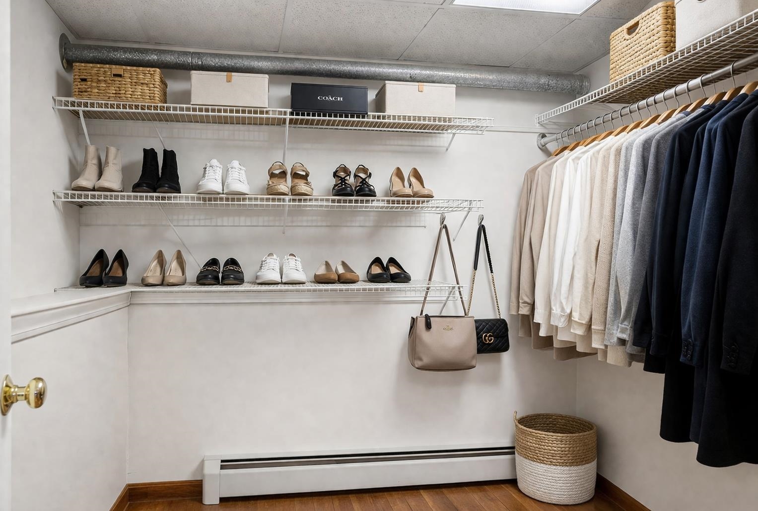 Virtually Staged Walk-in-Closet