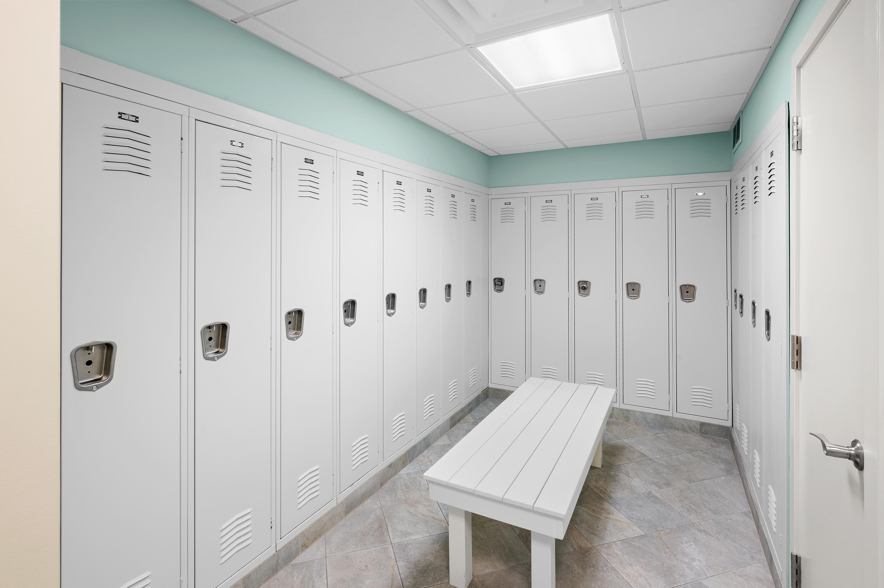 Clubhouse locker room