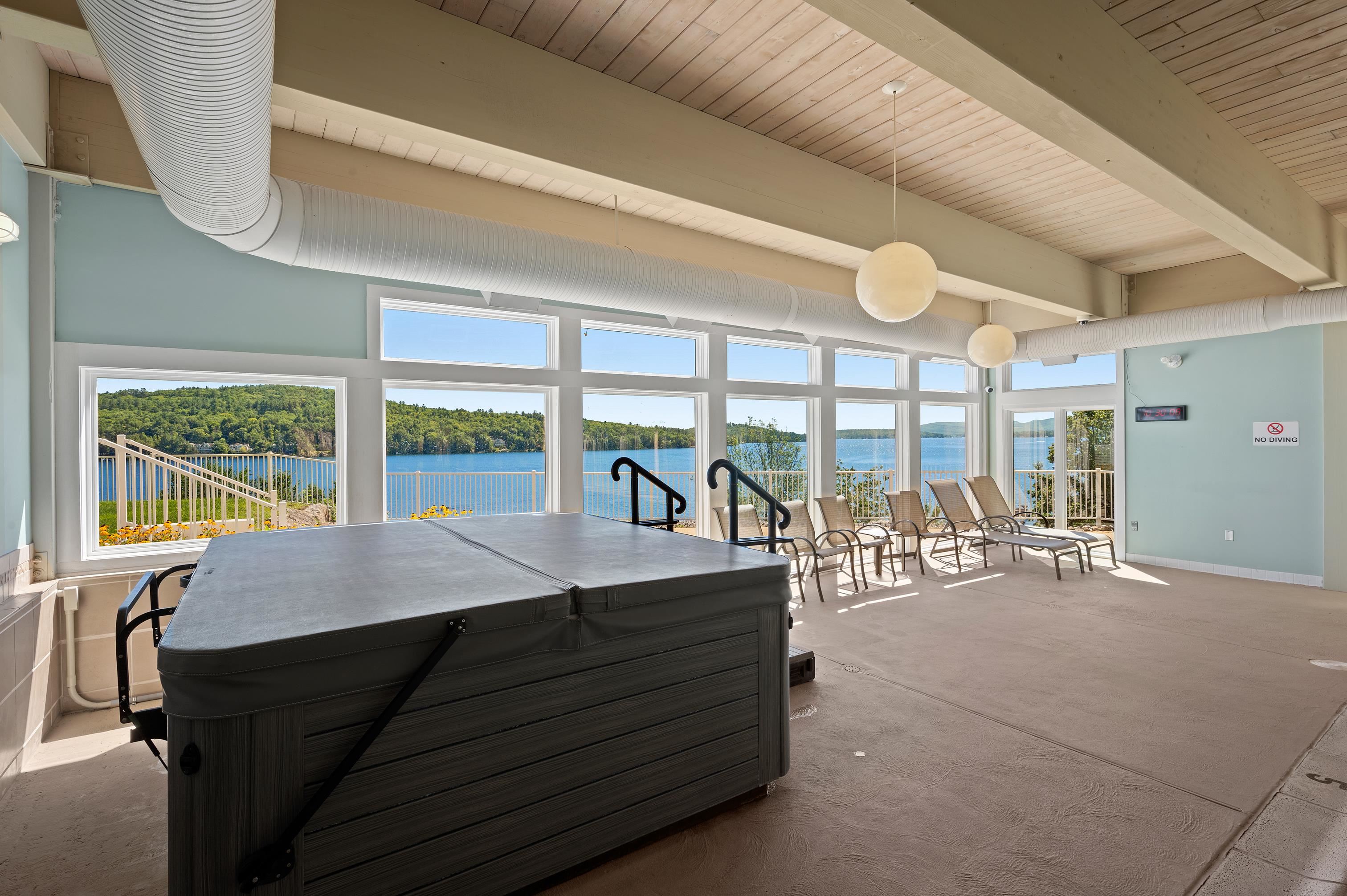 Hot tub in clubhouse