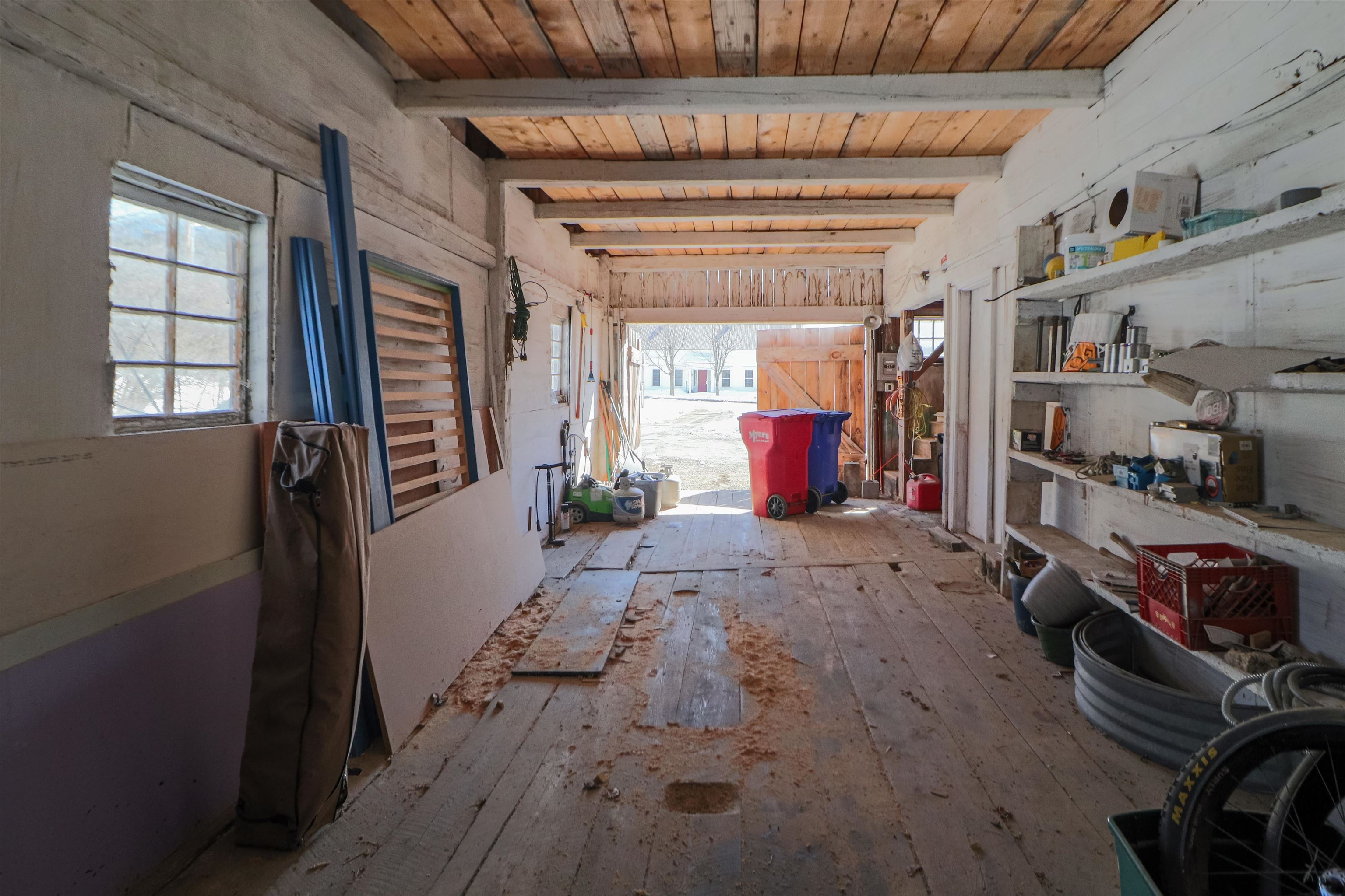 Interior of the barn