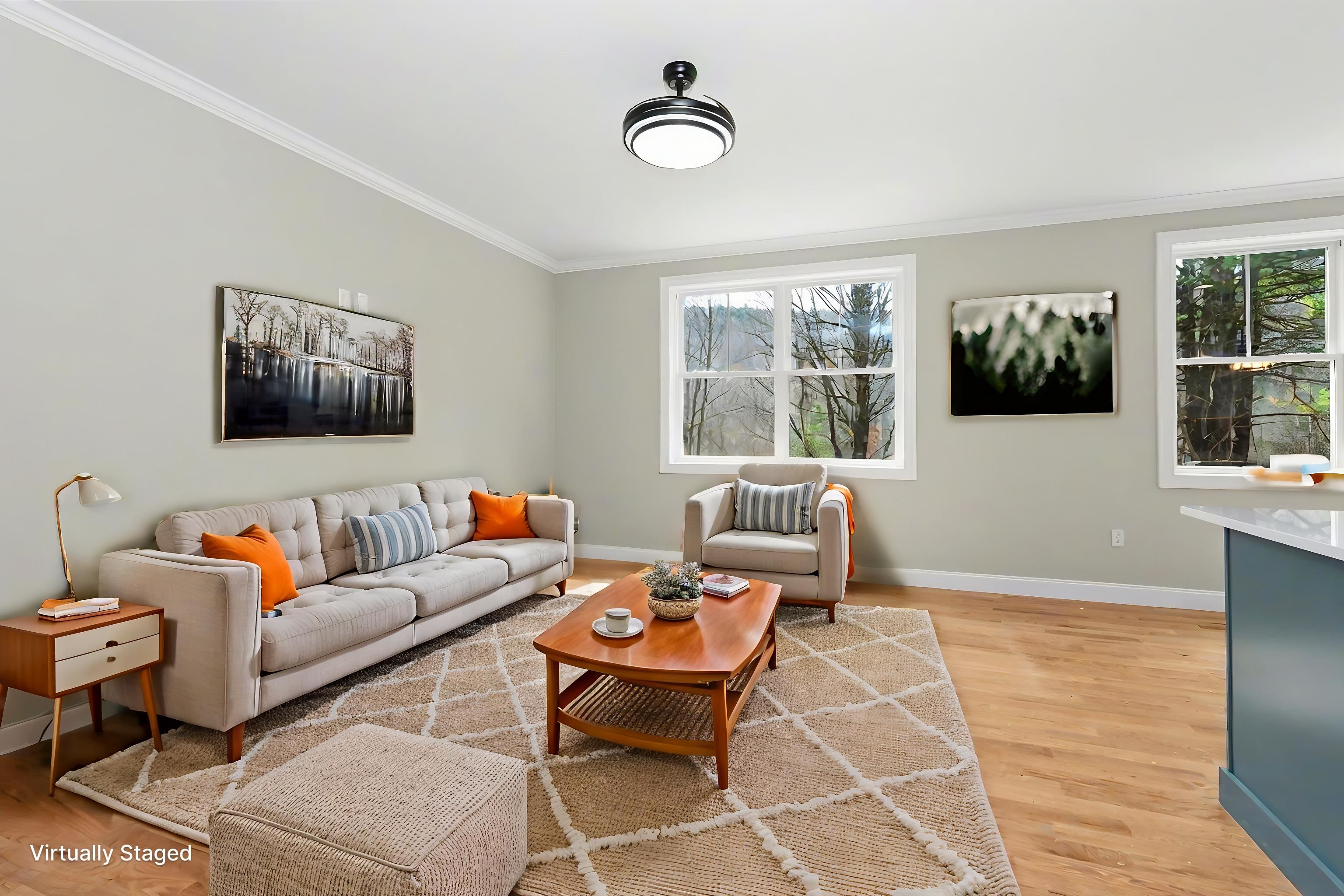 Virtually Staged Living Room